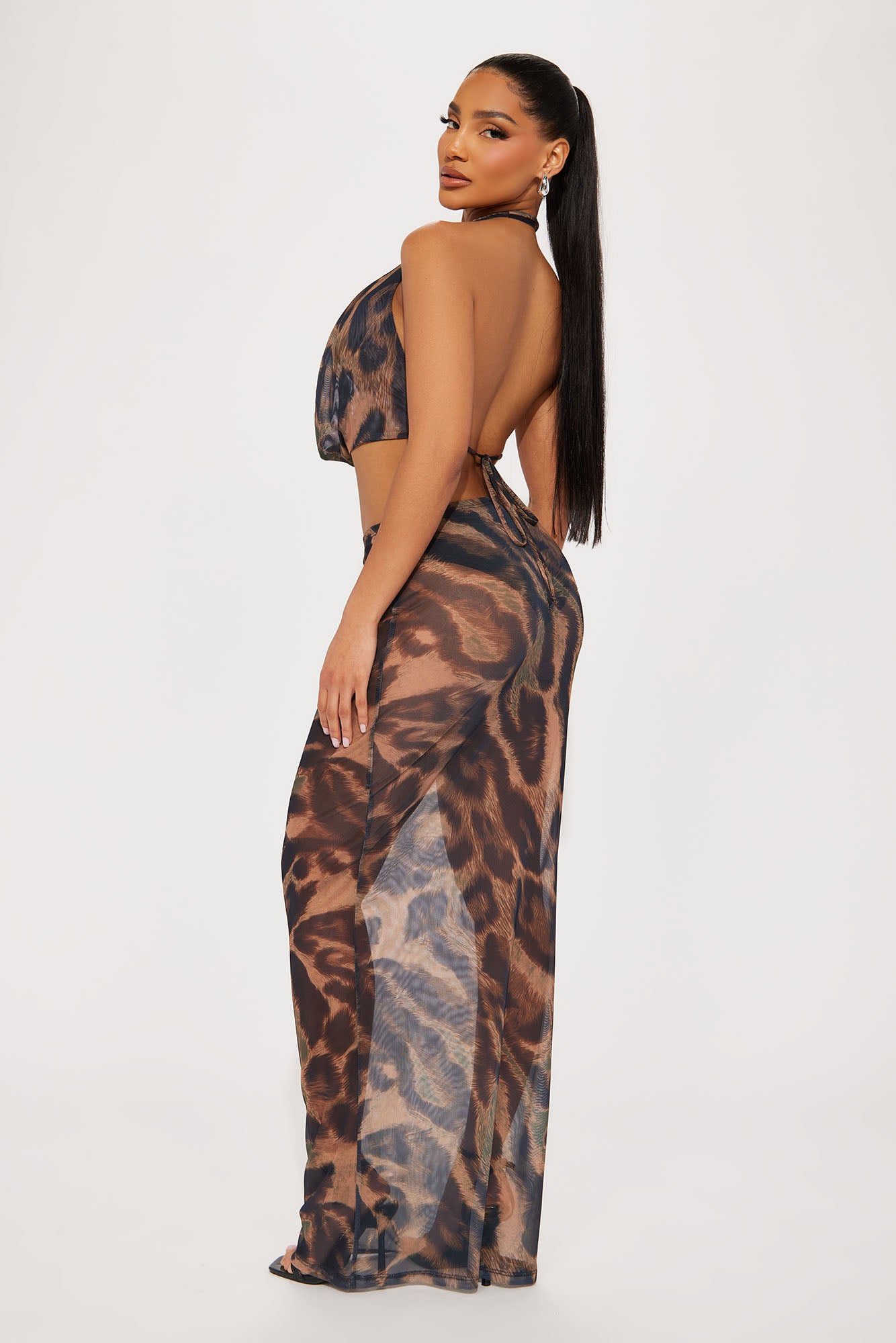 Living Wild Mesh Skirt Set - Leopard - Image 5