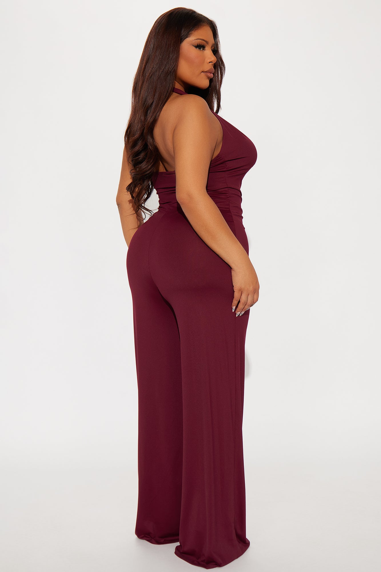 Bring It Back Jumpsuit - Burgundy - Image 6