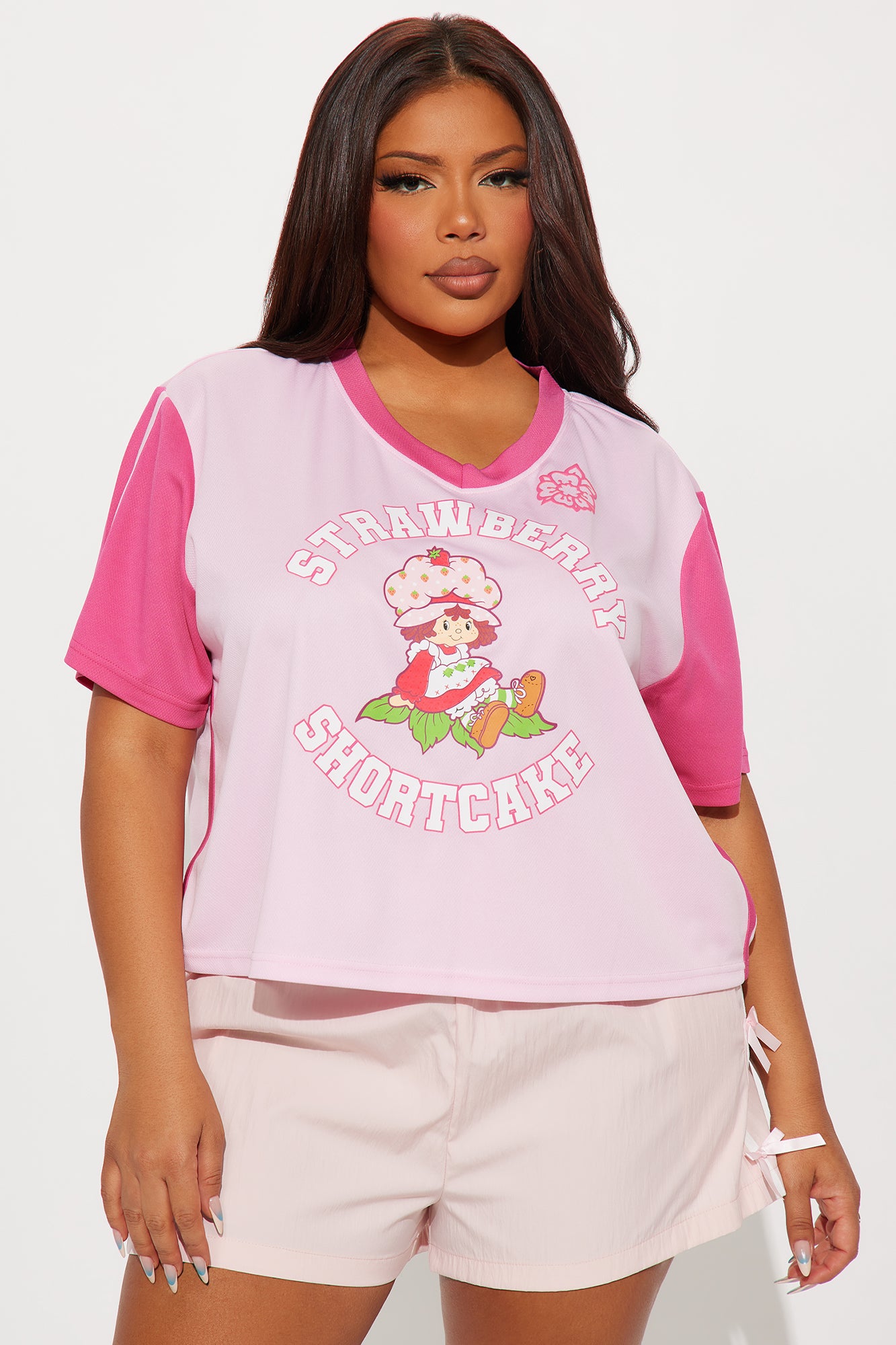 Strawberry Shortcake Striped Jersey Tee - Pink/combo - Image 4
