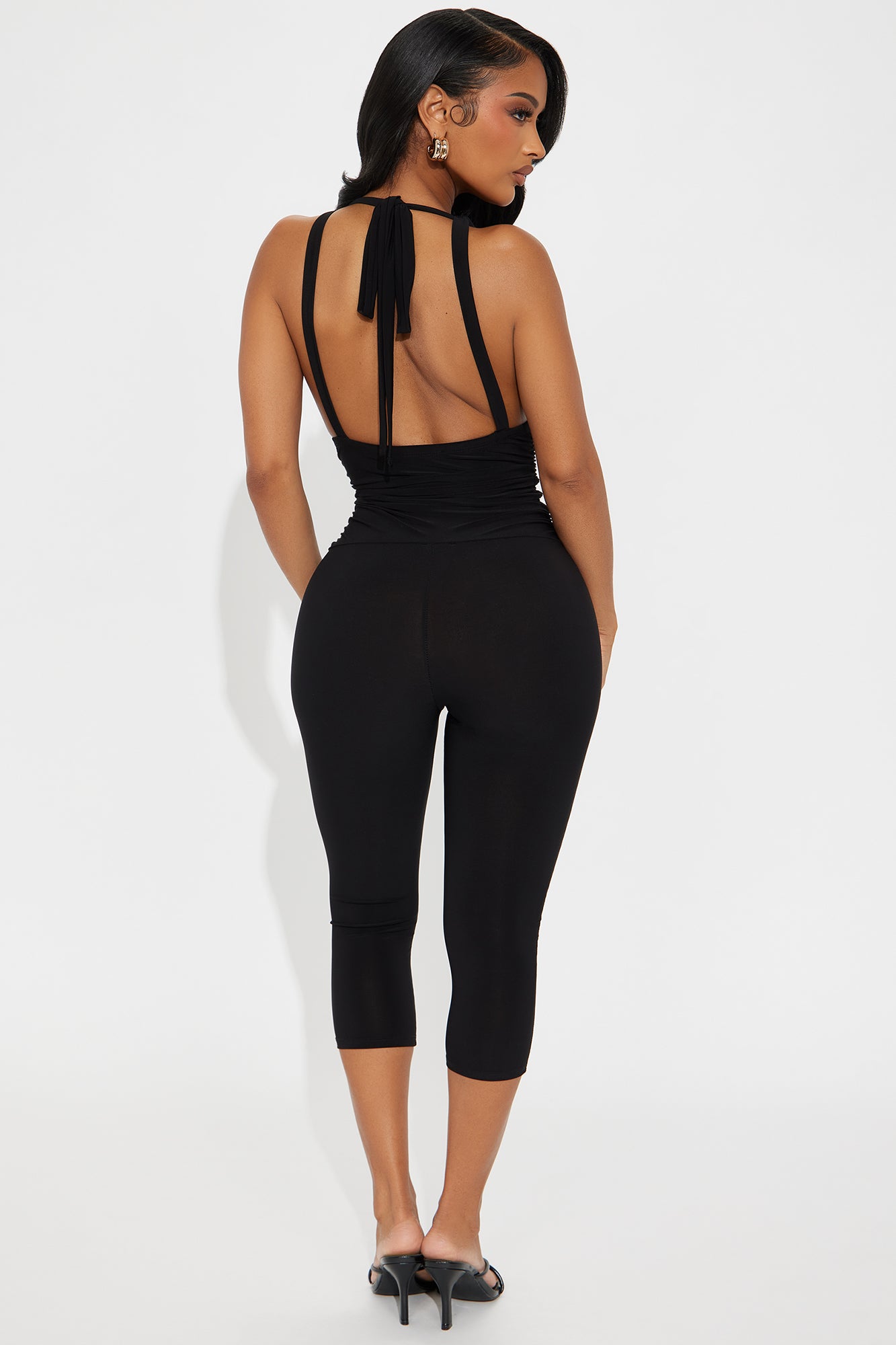 On My Way Capri Jumpsuit - Black - Image 3