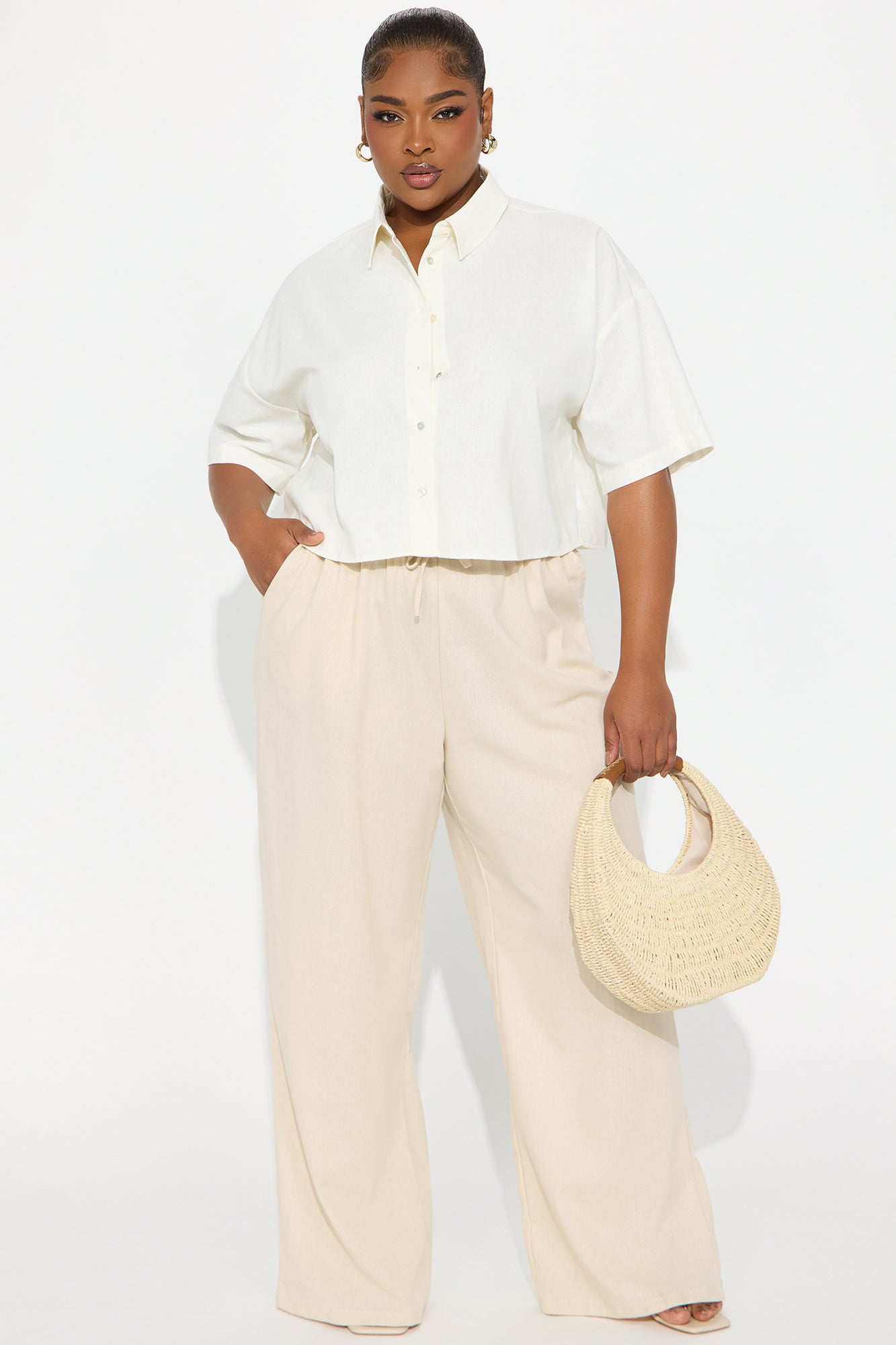 Adaline Linen Shirt - White - Image 5