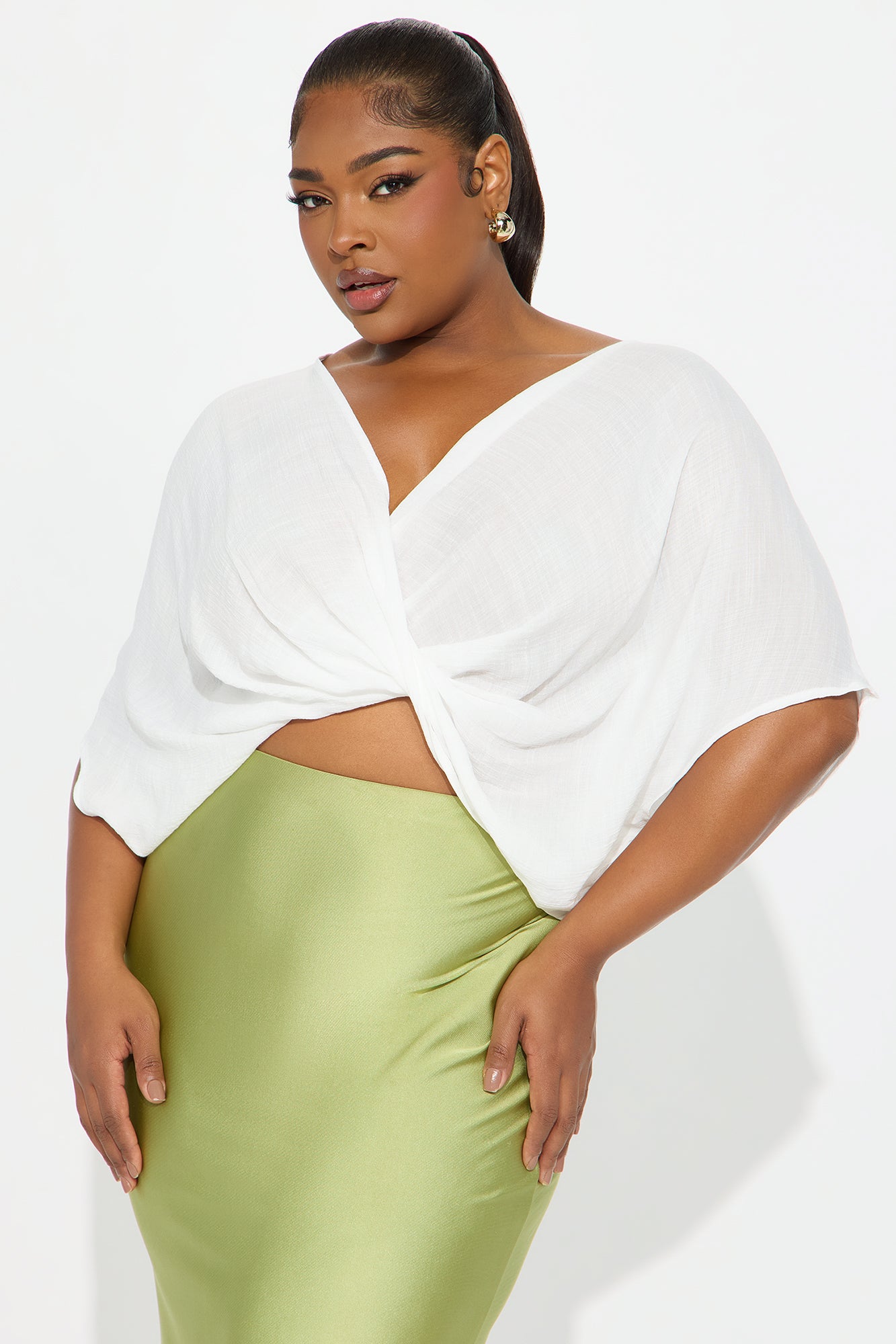 Annah Gauze Blouse Top - White - Image 4