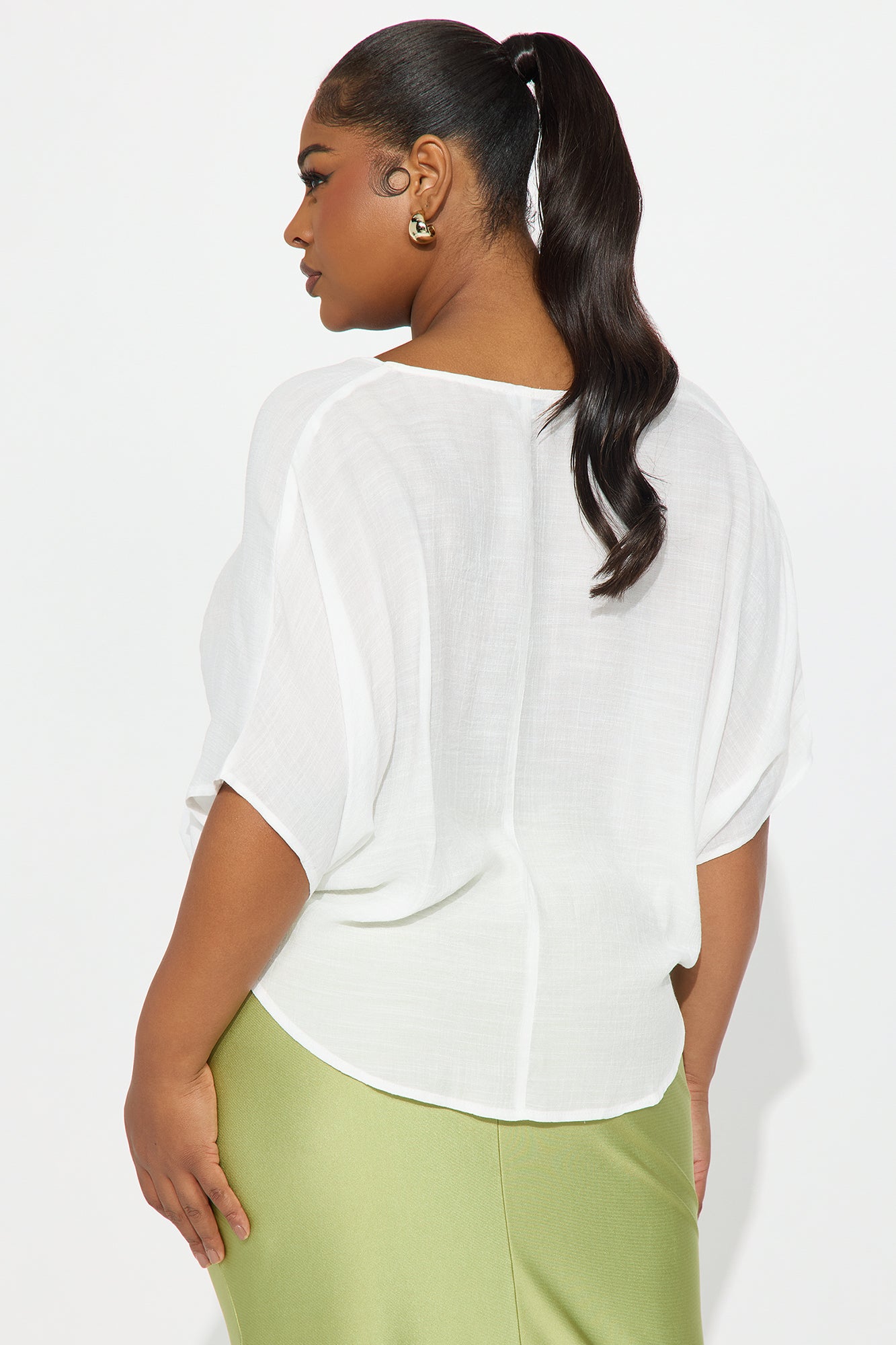 Annah Gauze Blouse Top - White - Image 6
