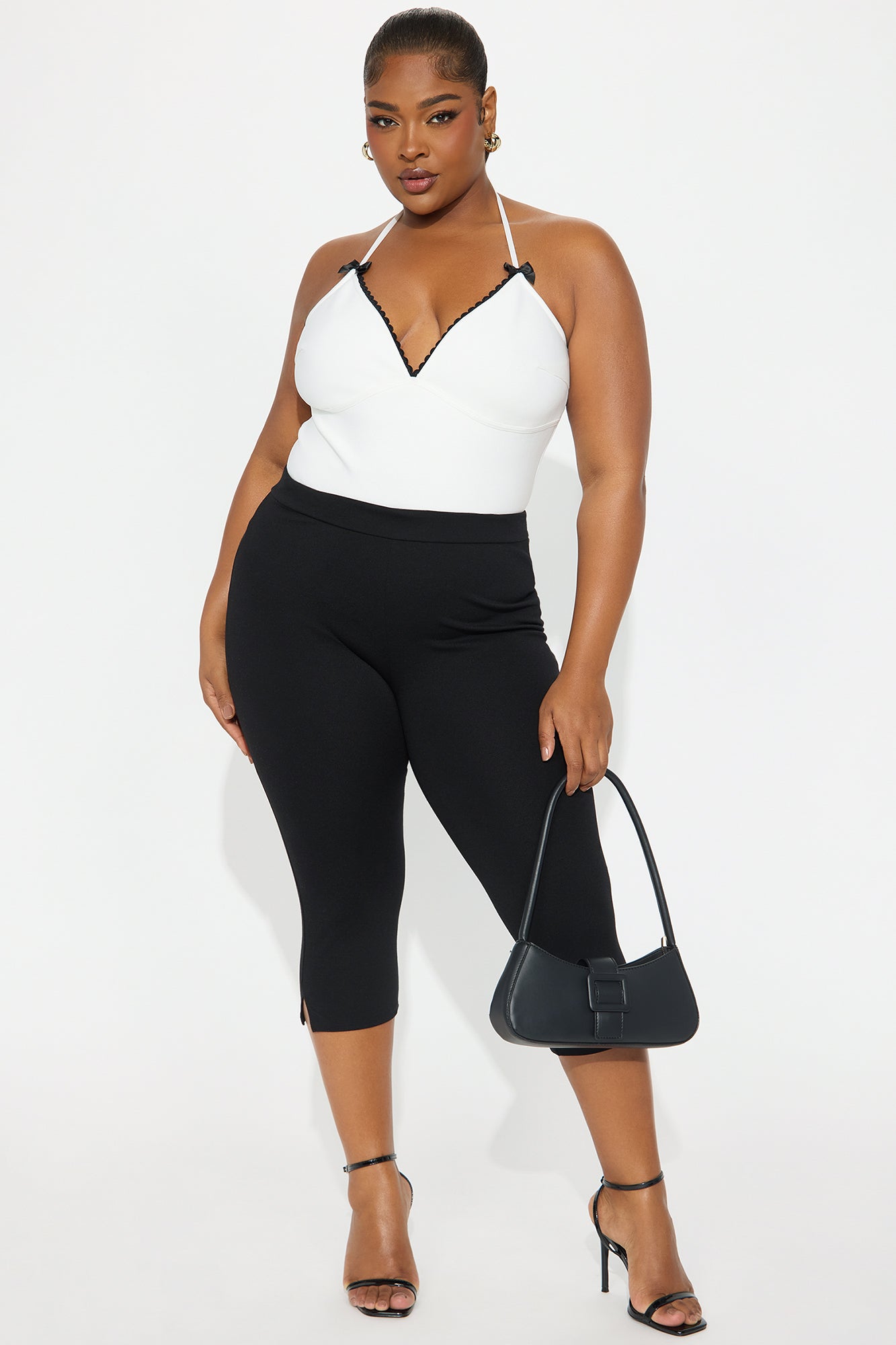 Timeless Ease Bandage Halter Bodysuit - White - Image 6