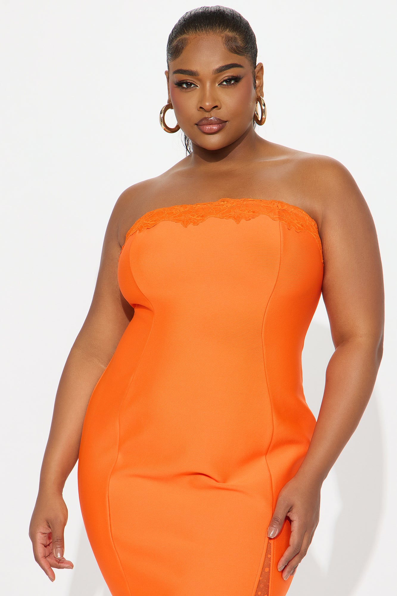 Shaina Bandage Midi Dress - Orange - Image 5