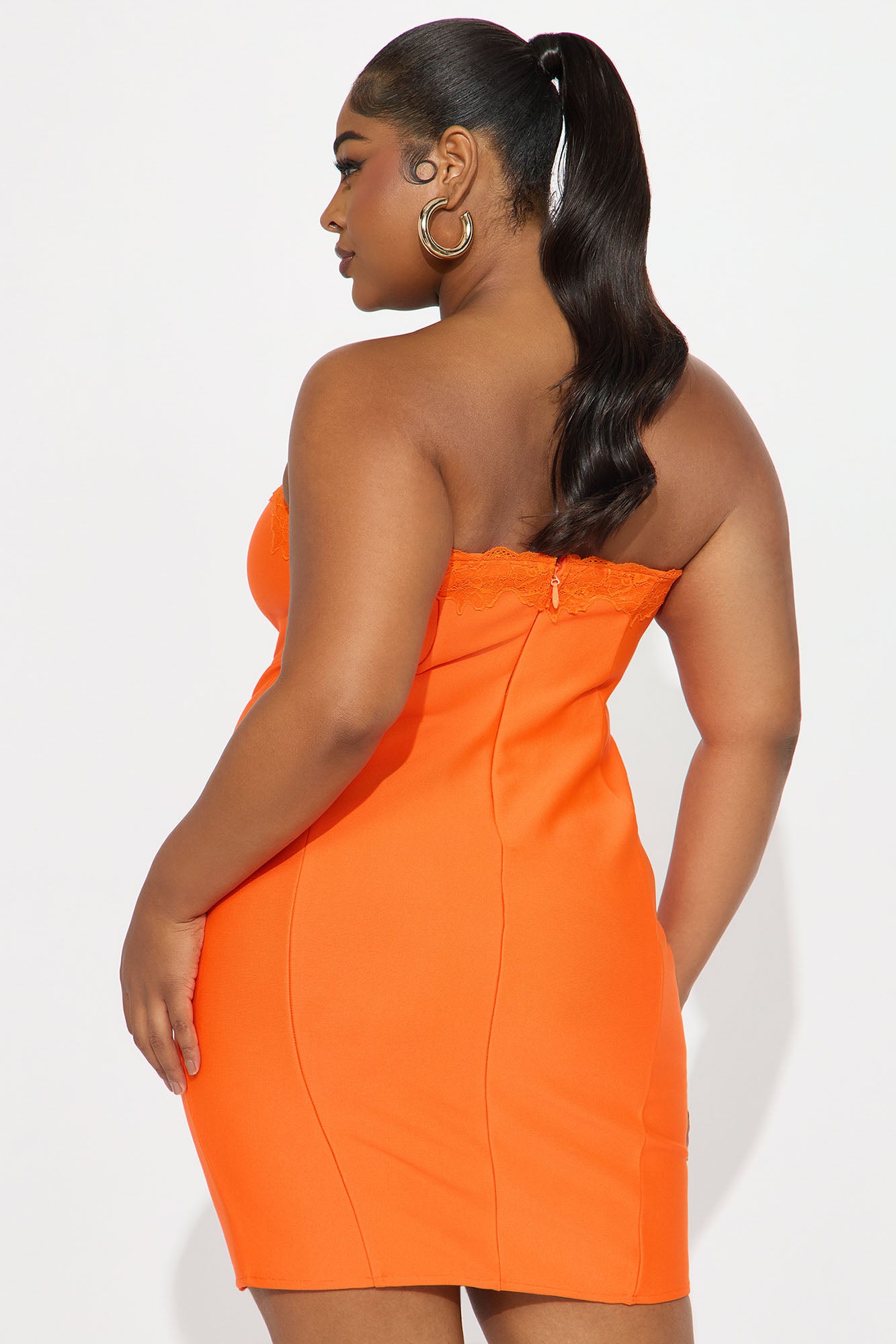 Shaina Bandage Midi Dress - Orange - Image 6