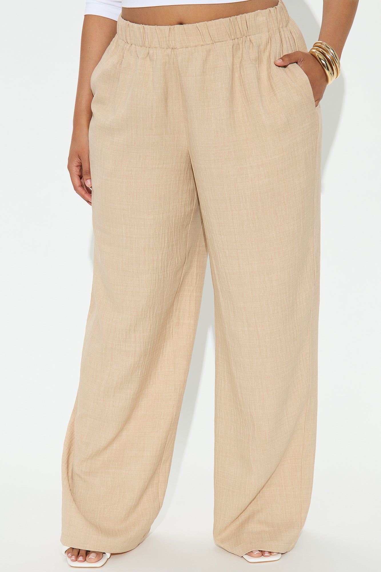 Daydreaming Wide Leg Airflow Pant - Khaki - Image 5