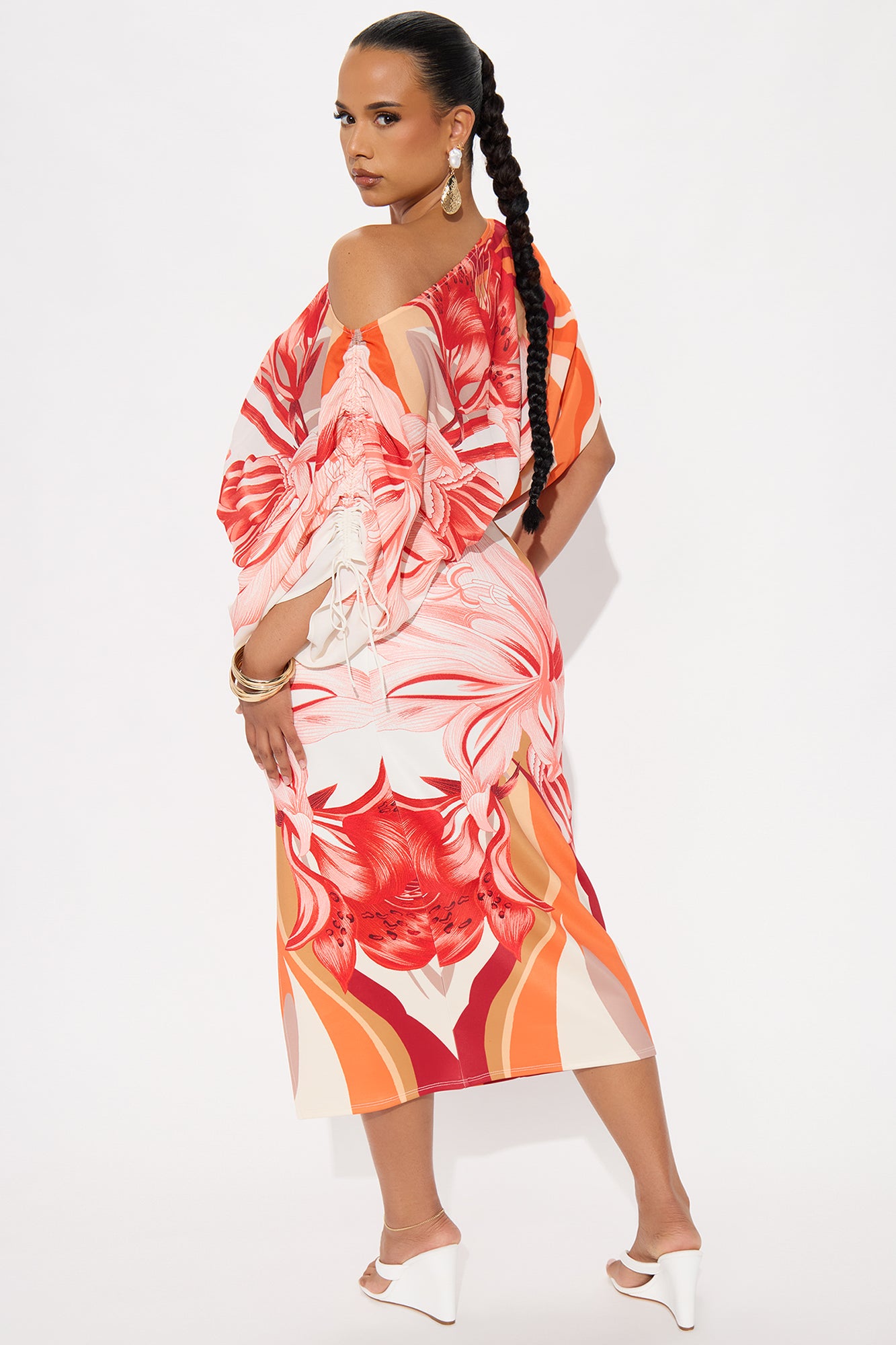 Floral Destination Midi Skirt Set - Red/combo - Image 6