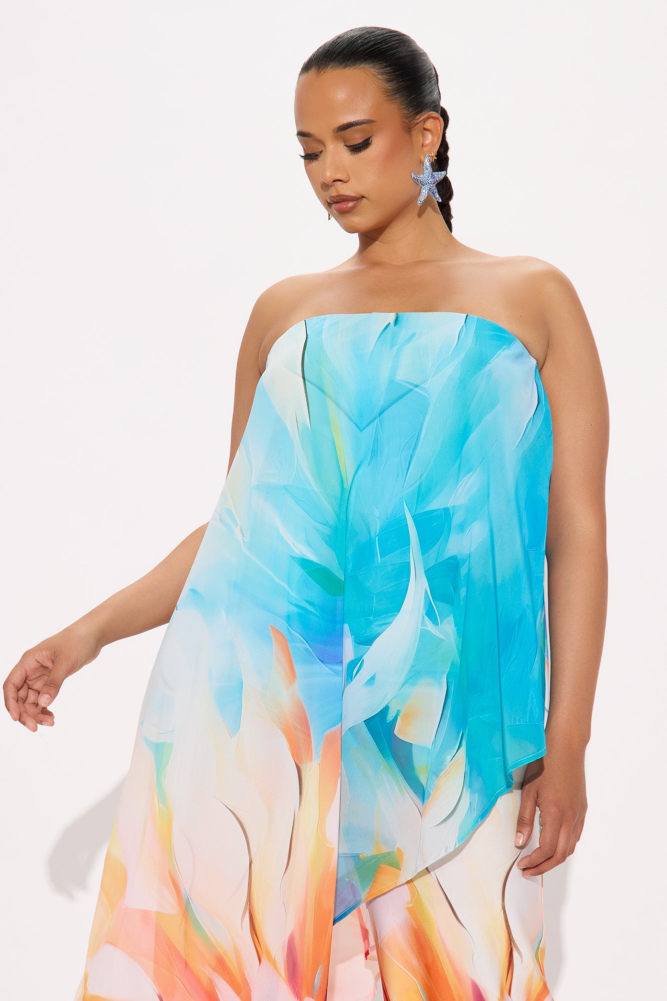 Tiera Floral Wide Leg Jumpsuit - Blue/combo - Image 5