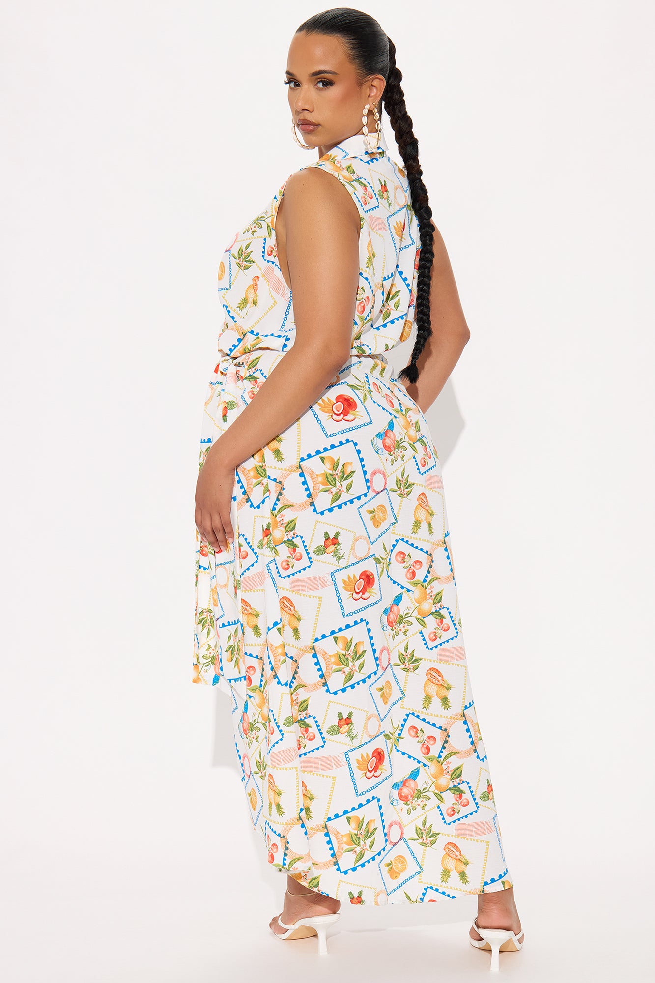 Market Fresh Wrap Midi Dress - Multi Color - Image 6