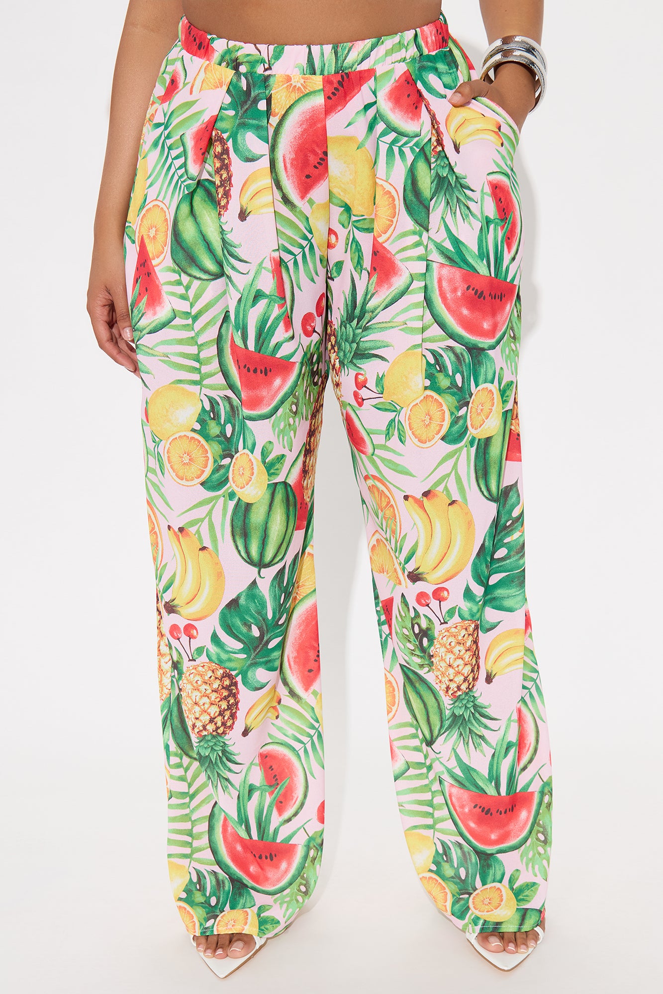 Juicier Times Fruit Wide Leg Pants - Pink/combo - Image 5