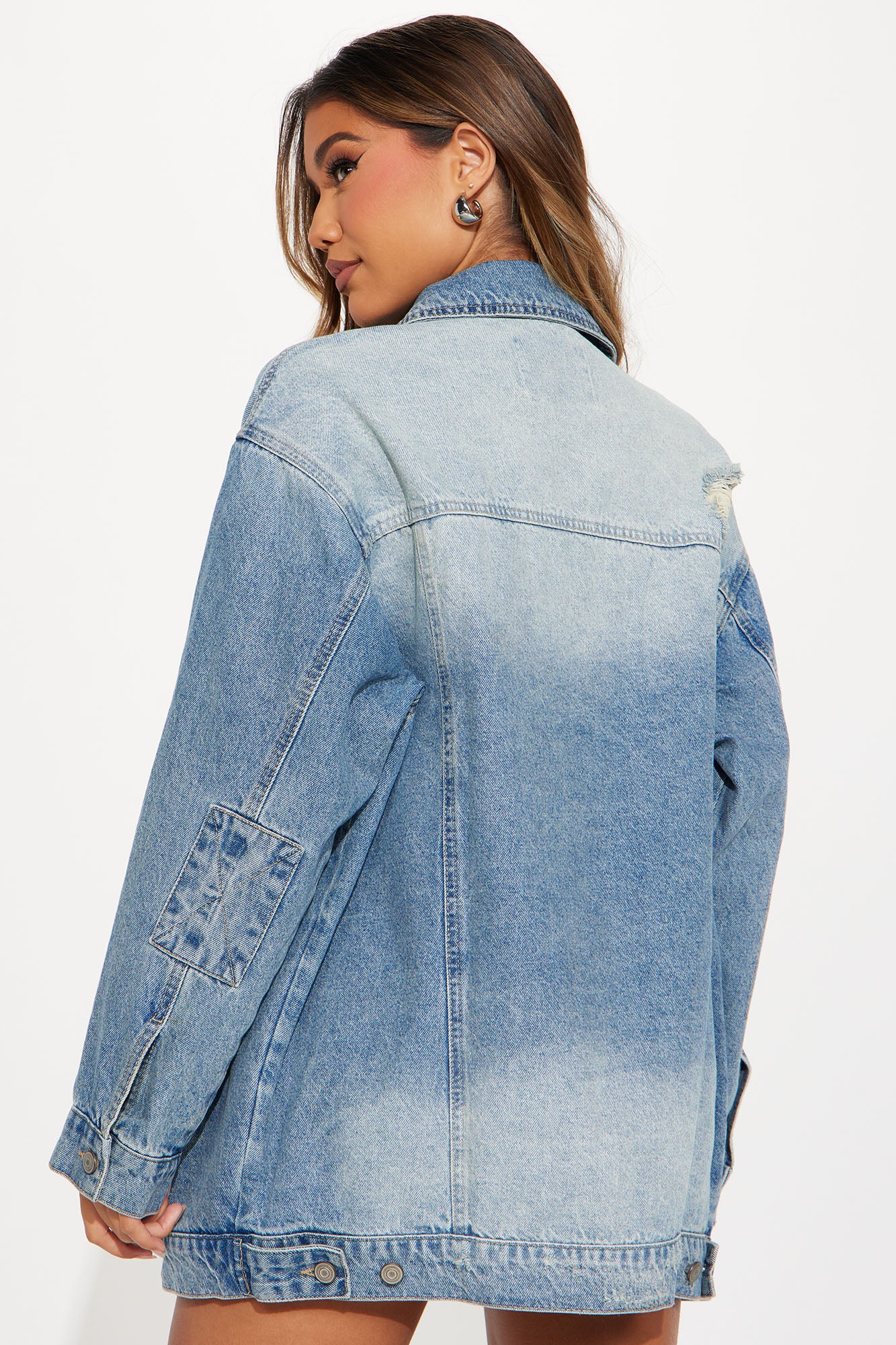 Losing Focus Denim Trucker Jackets - Light Wash - Image 3