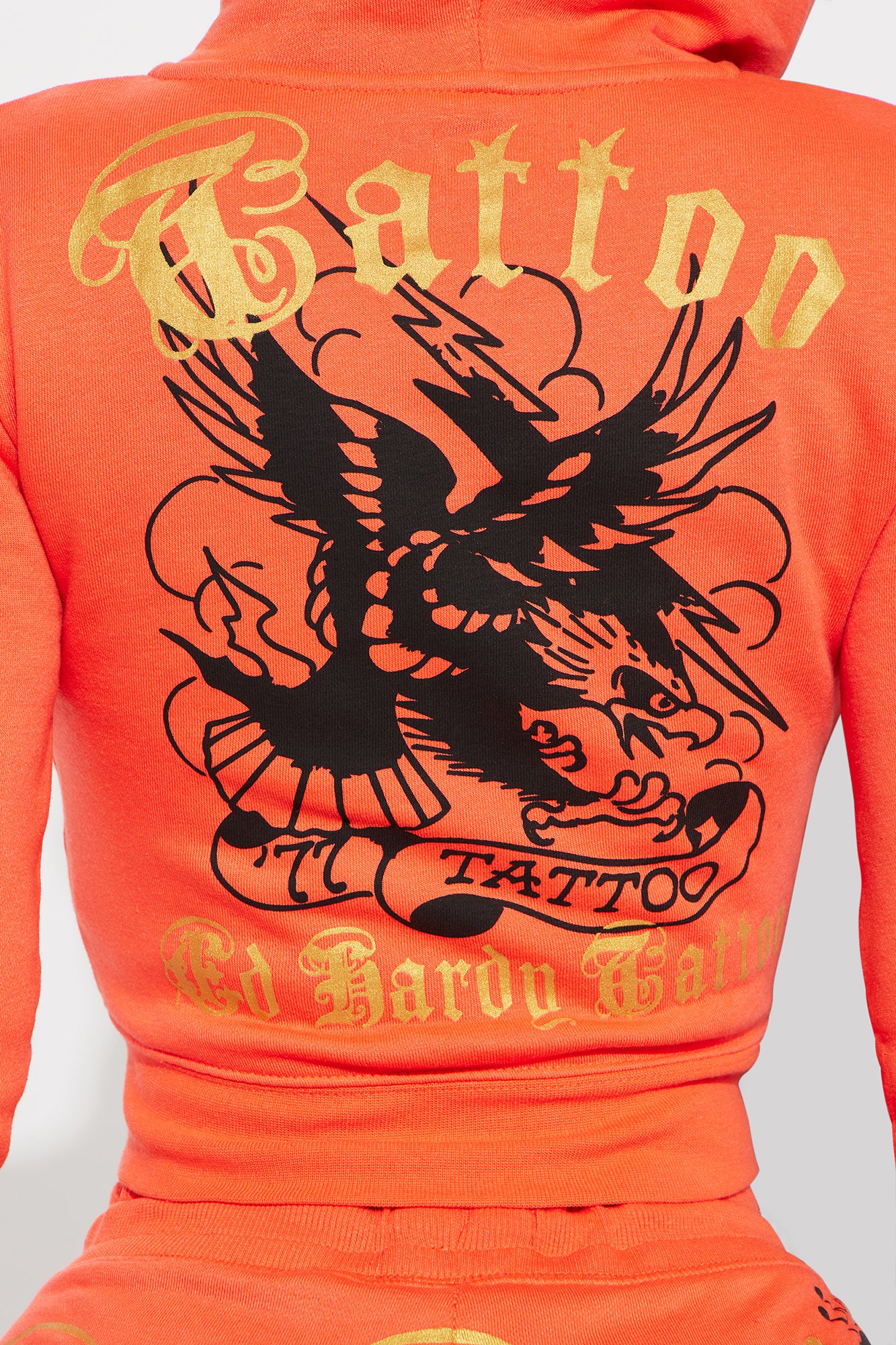 Ed Hardy Heart Tattoo Front Hoodie - Peach - Image 4