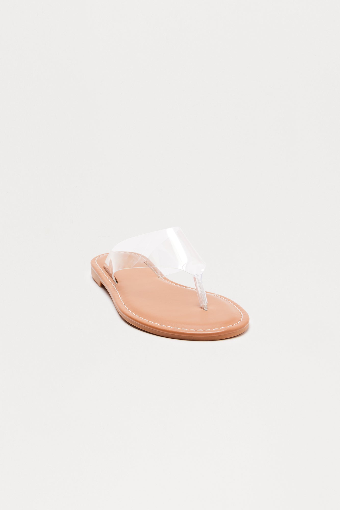 July Clear Flip Flops - Tan - Image 3