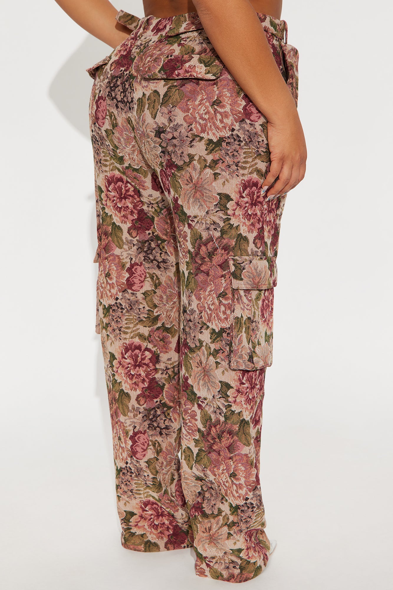 Expensive Taste Jacquard Cargo Pant - Mauve/combo - Image 7