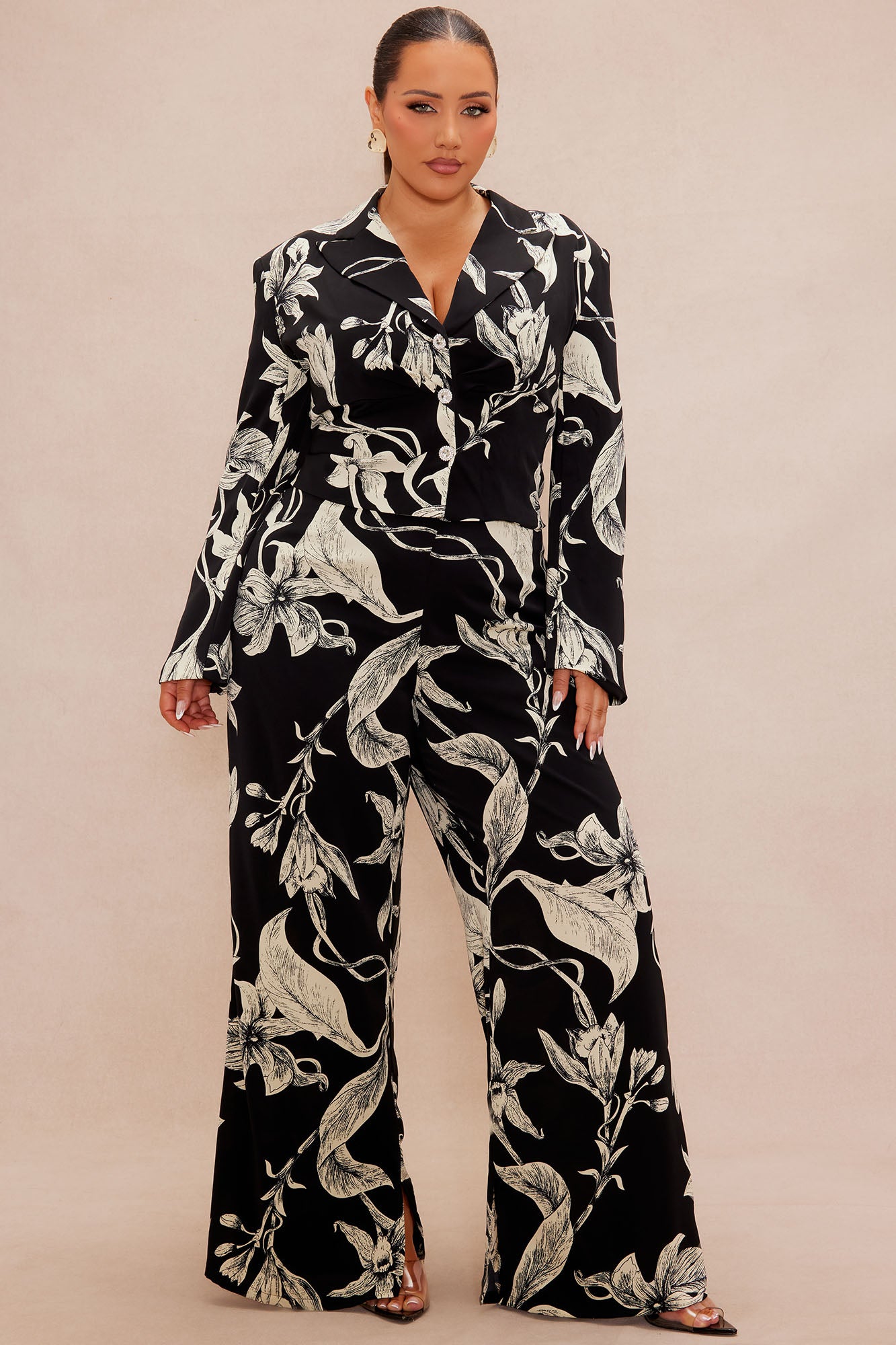 Aubrey Floral Blazer Set - Black/combo - Image 5