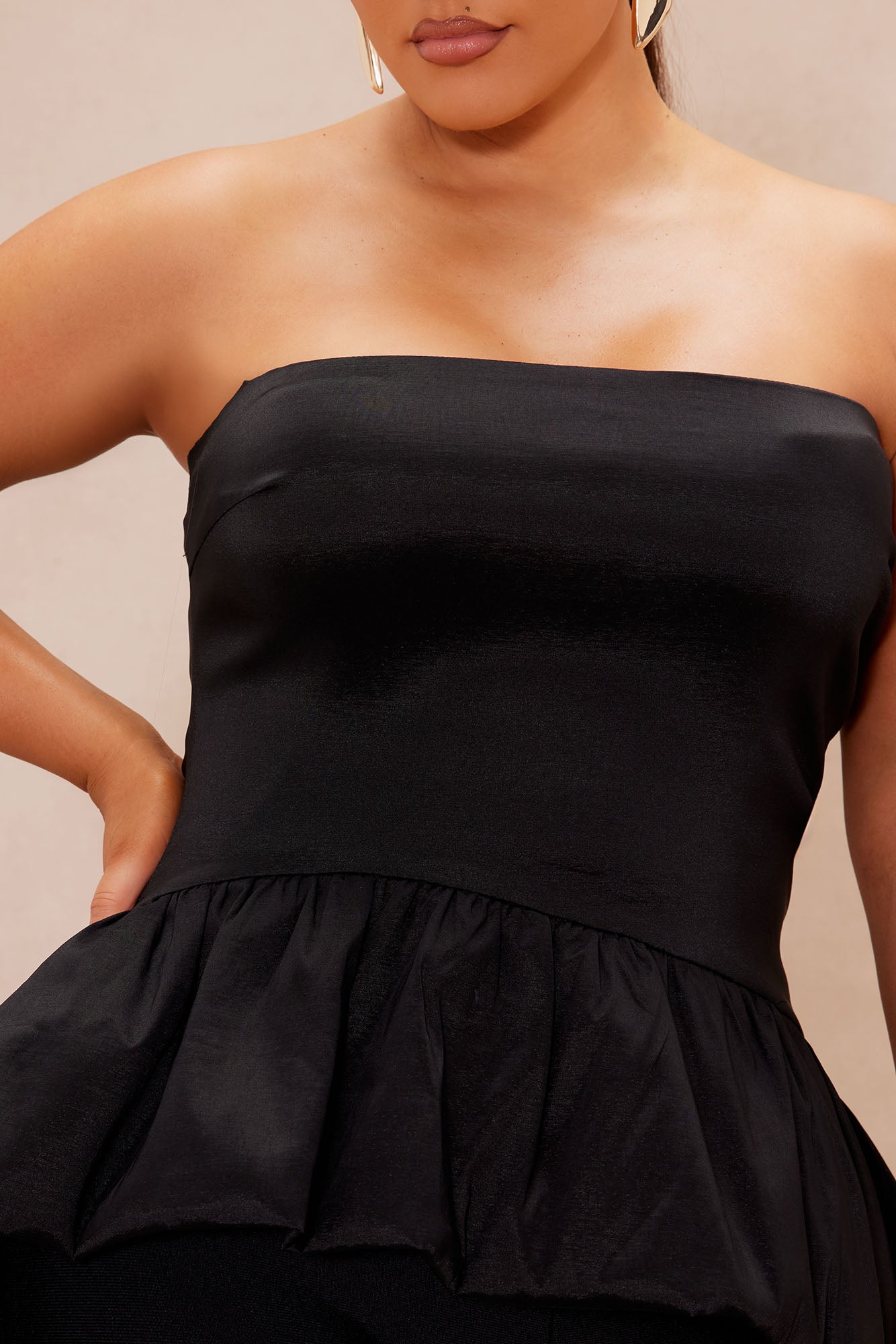 Tamara Taffeta Top - Black - Image 7