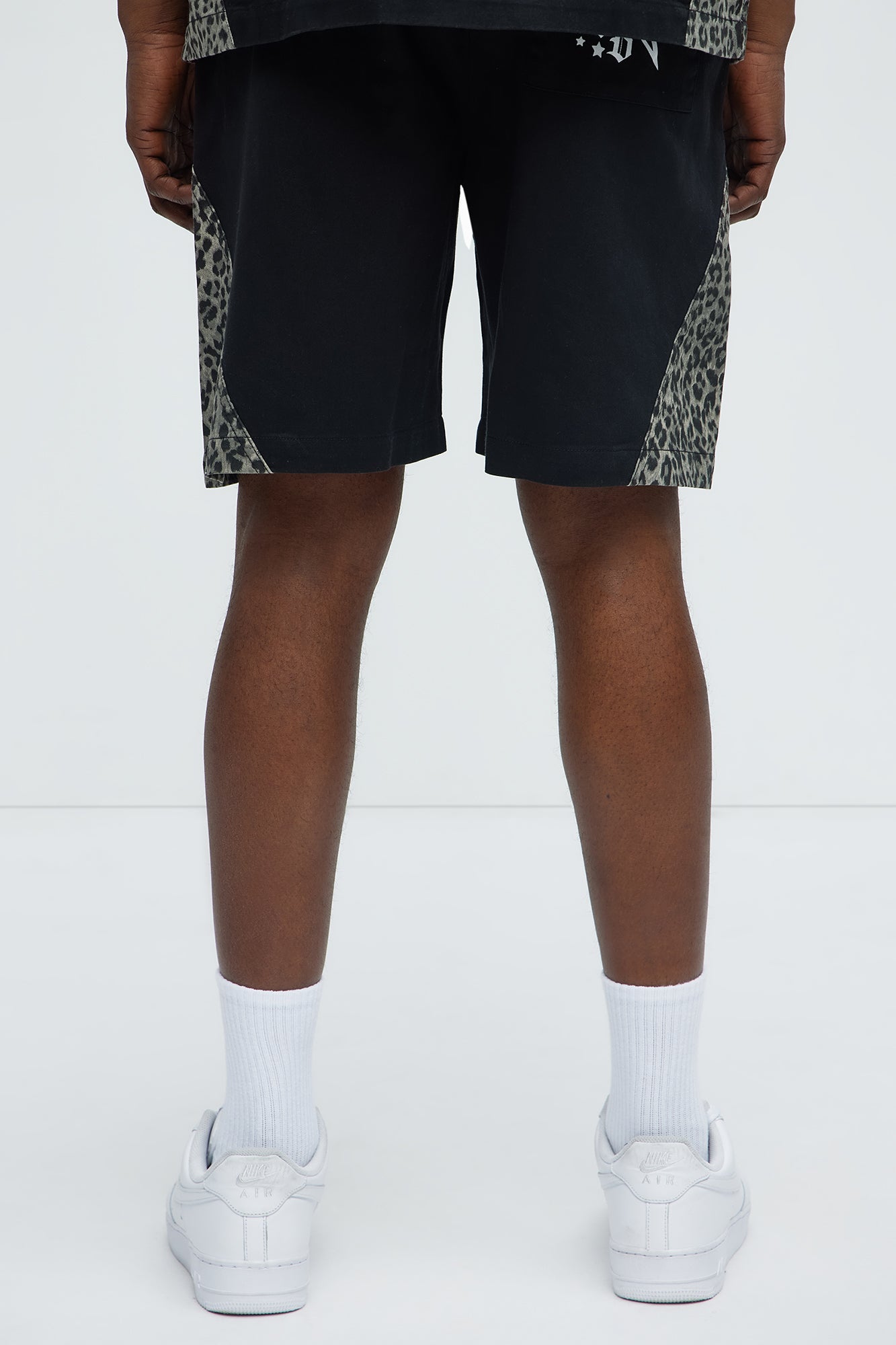 Cosmic Distortion Animal Print Relaxed Shorts - Black/combo - Image 6