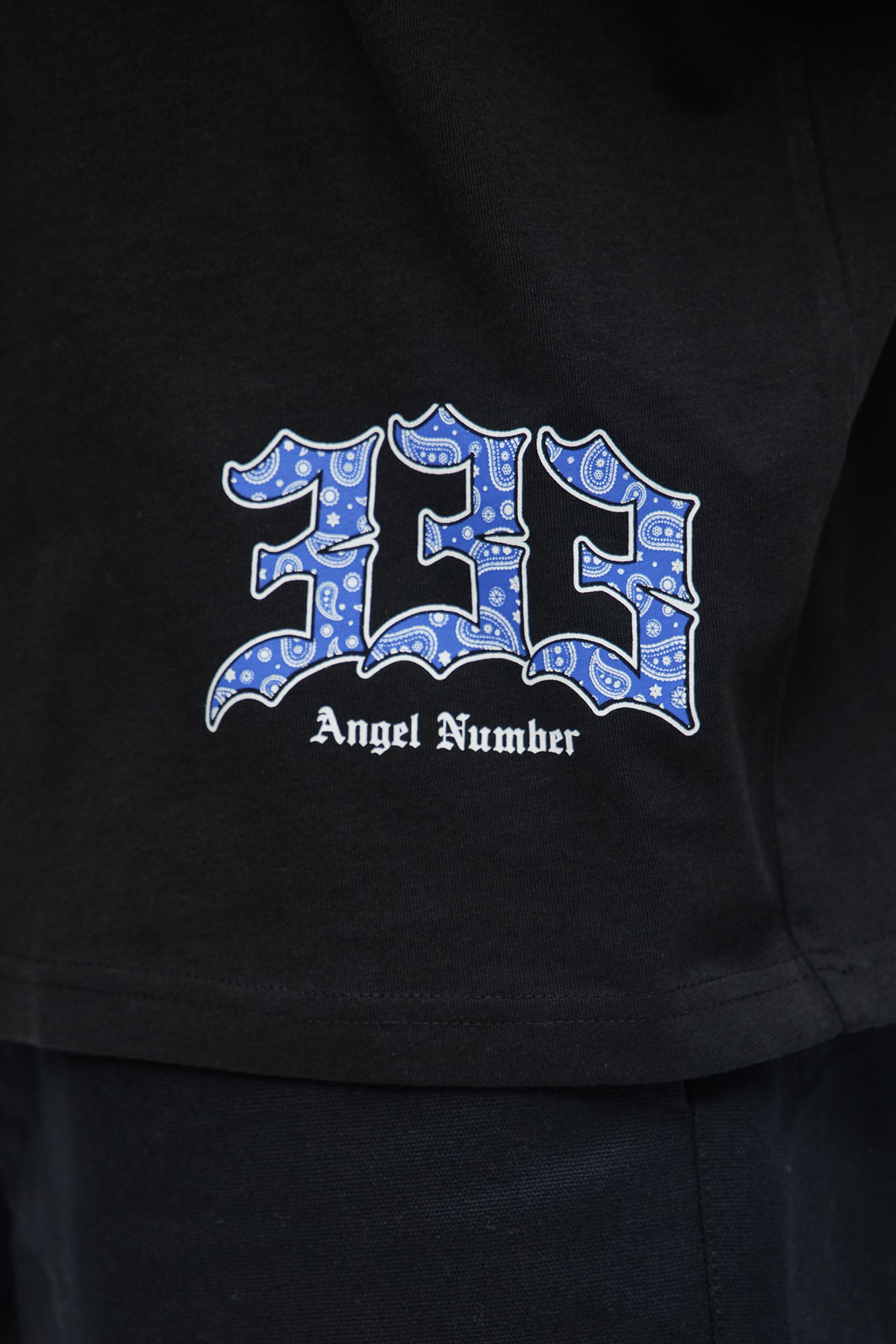 Angel Numbers Oversized Short Sleeve Tee - Black - Image 4