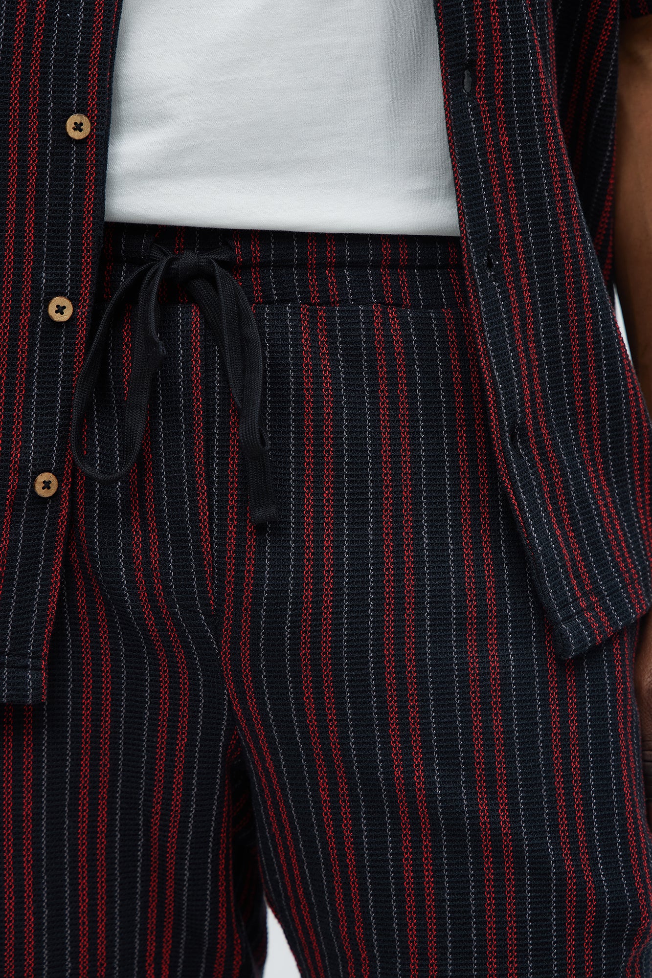 Colt Drawstring Striped Shorts - Burgundy/combo - Image 3