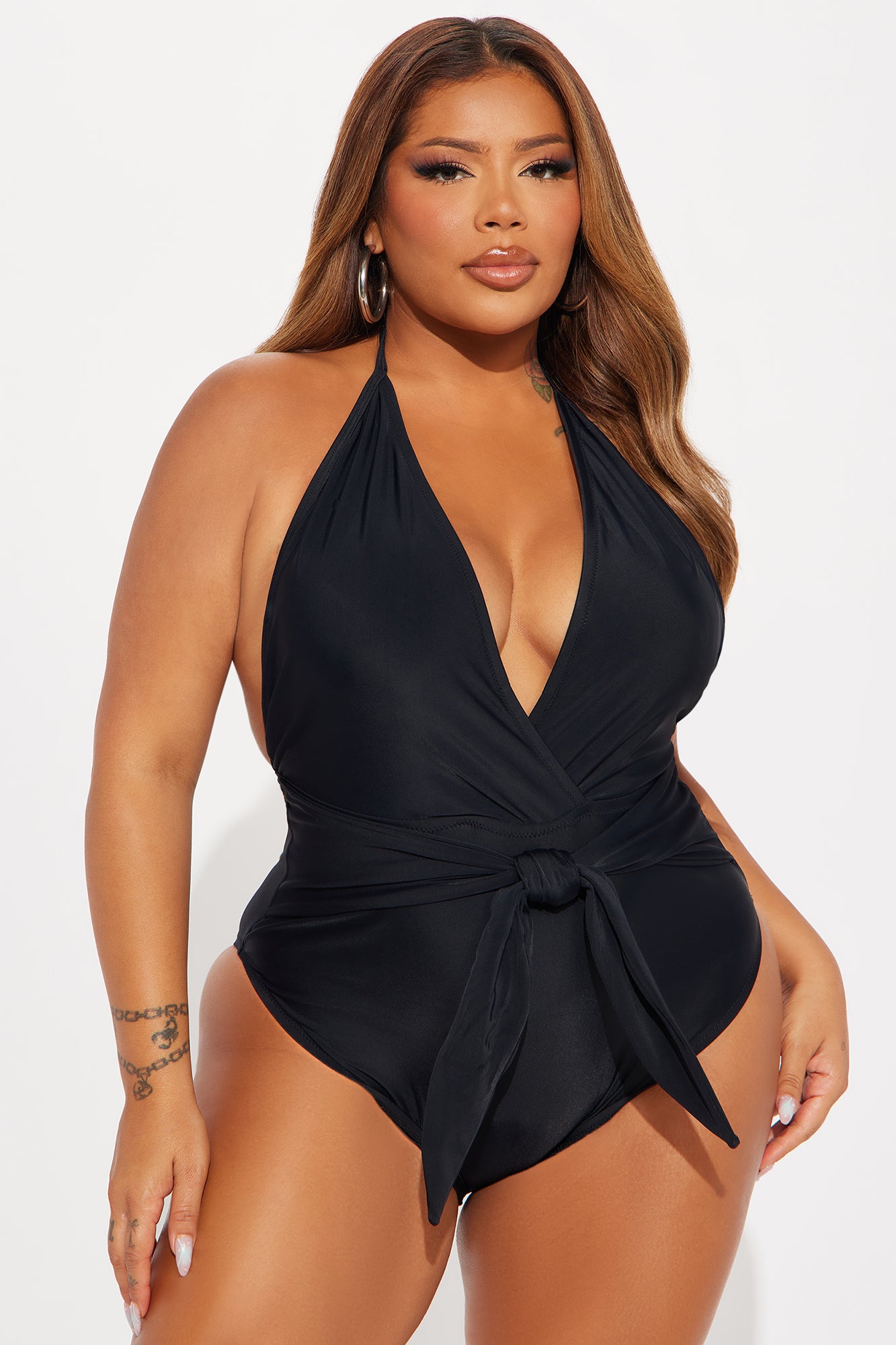 Sand In My Toes Tie 1 Piece Swimsuit - Black - Image 4