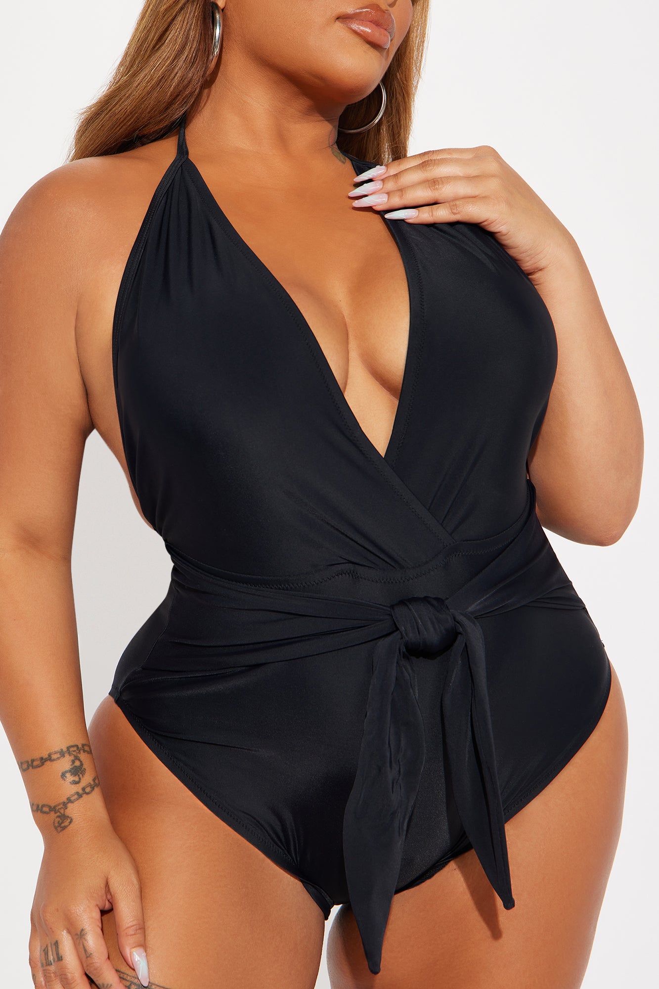 Sand In My Toes Tie 1 Piece Swimsuit - Black - Image 5