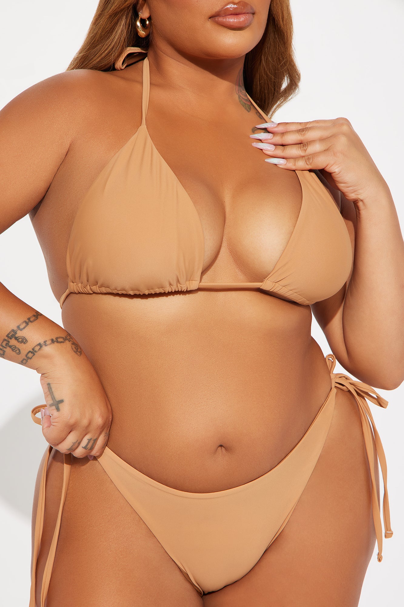 Toes In The Sand 3 Piece Bikini Set - Mocha - Image 12