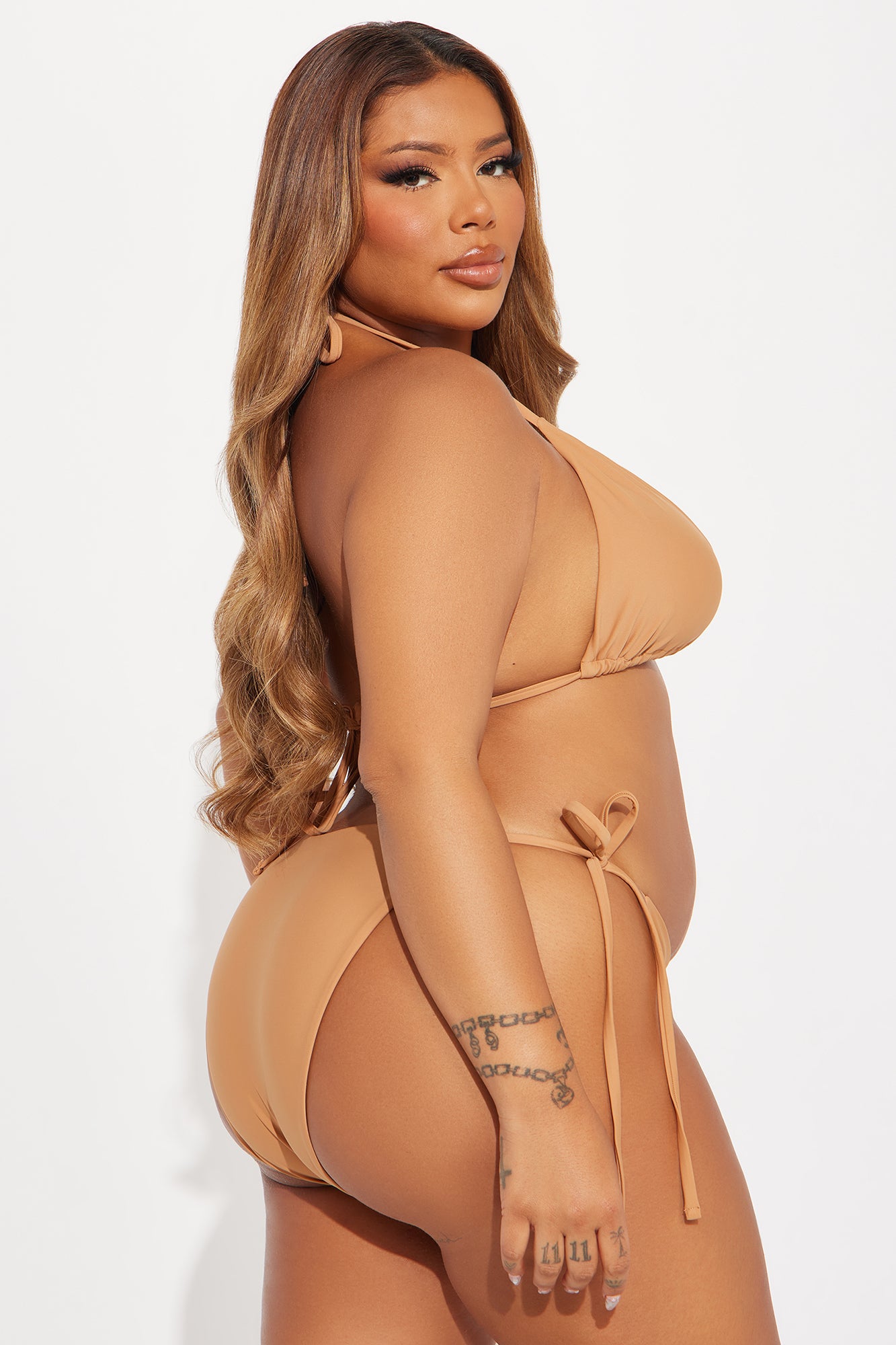 Toes In The Sand 3 Piece Bikini Set - Mocha - Image 13