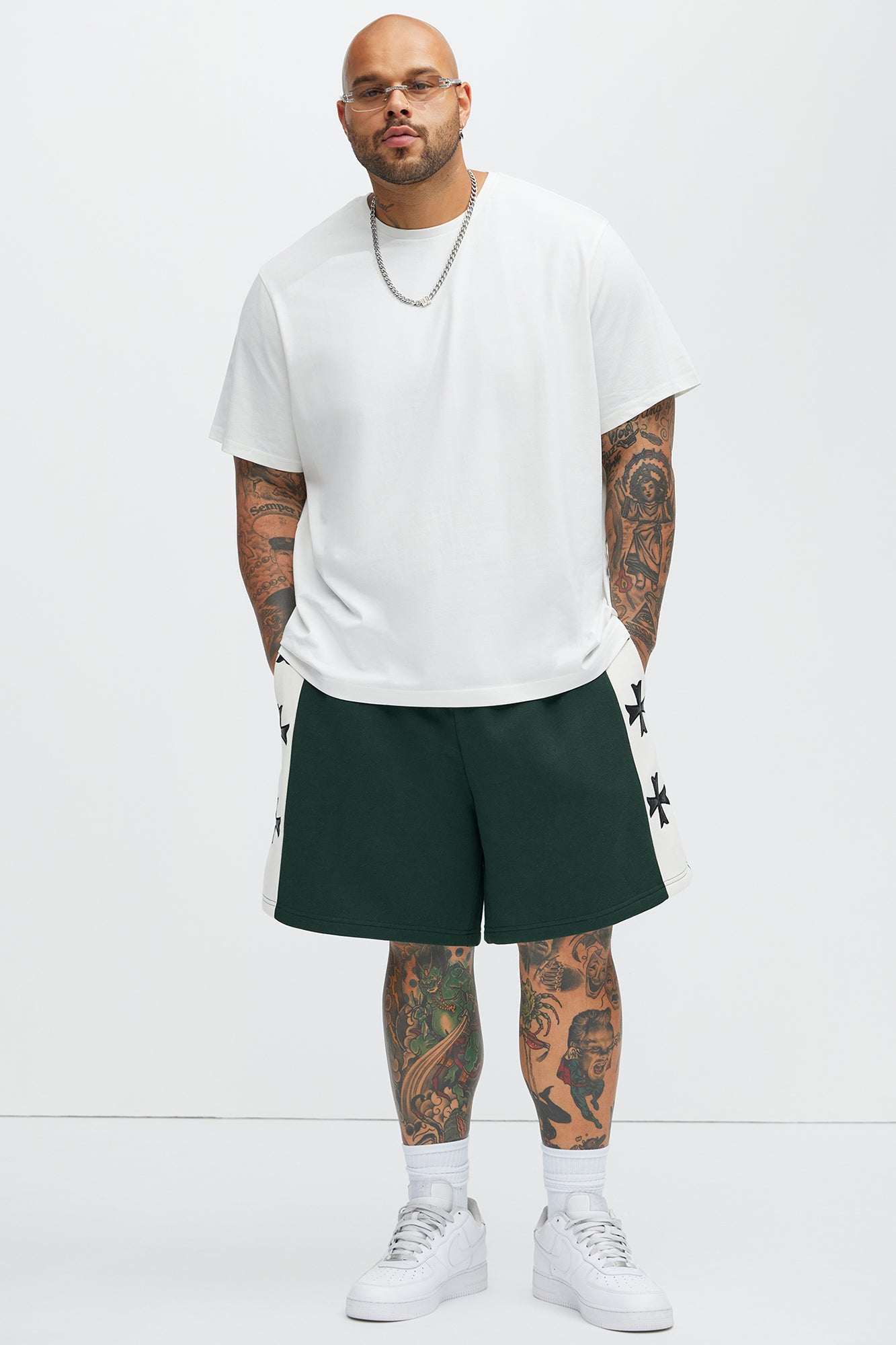 Tyson Desmond Sweat Shorts - Green/combo - Image 6
