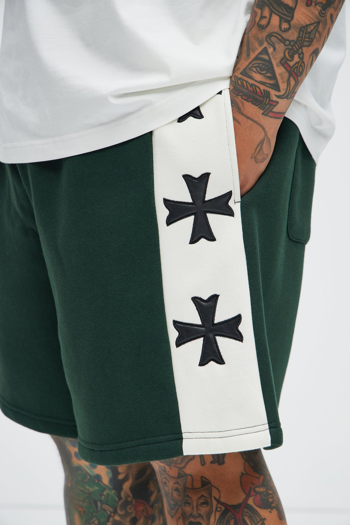 Tyson Desmond Sweat Shorts - Green/combo - Image 7