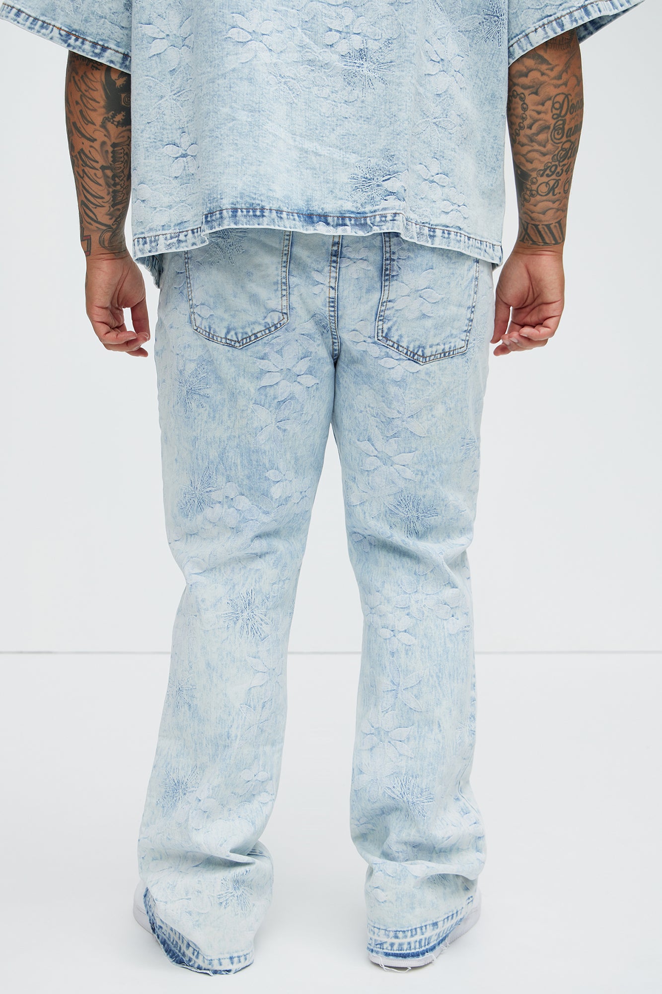 Kenneth Stacked Slim Flare Jeans - Light Blue Wash - Image 8