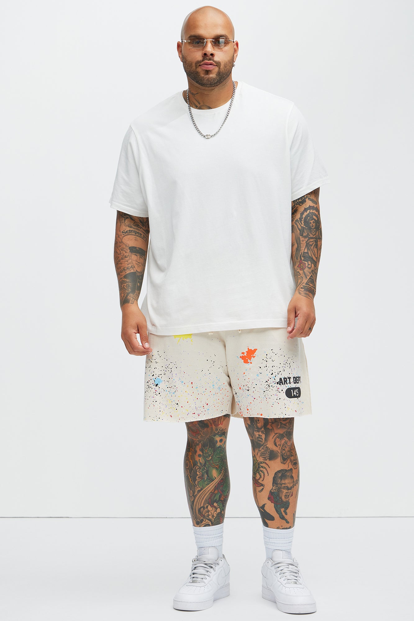 Art Dept Sweatshorts - Tan - Image 7