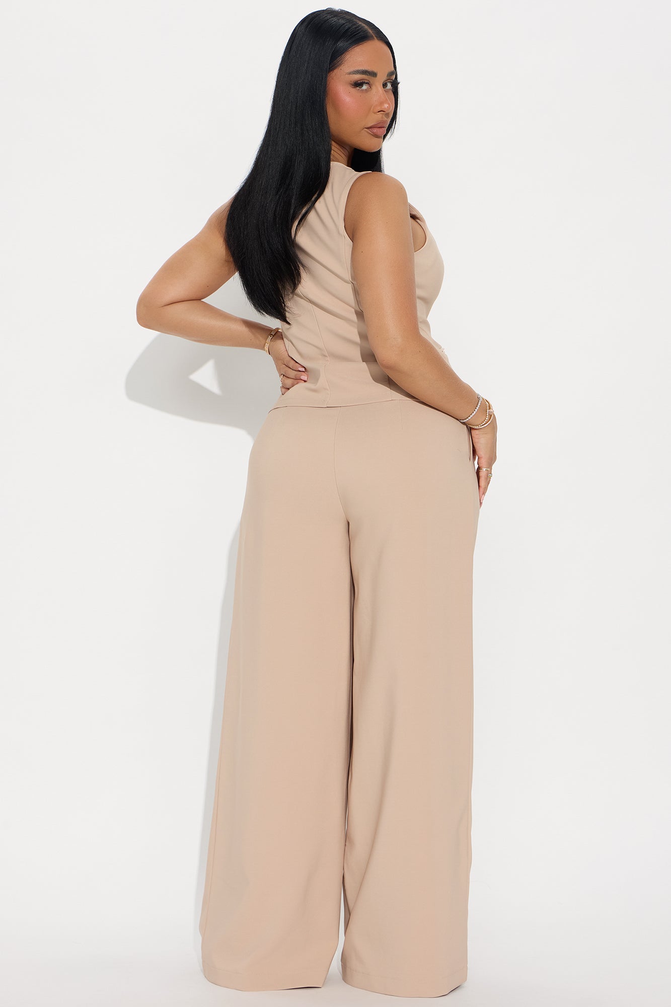 Selene Vest Pant Set - Khaki - Image 3