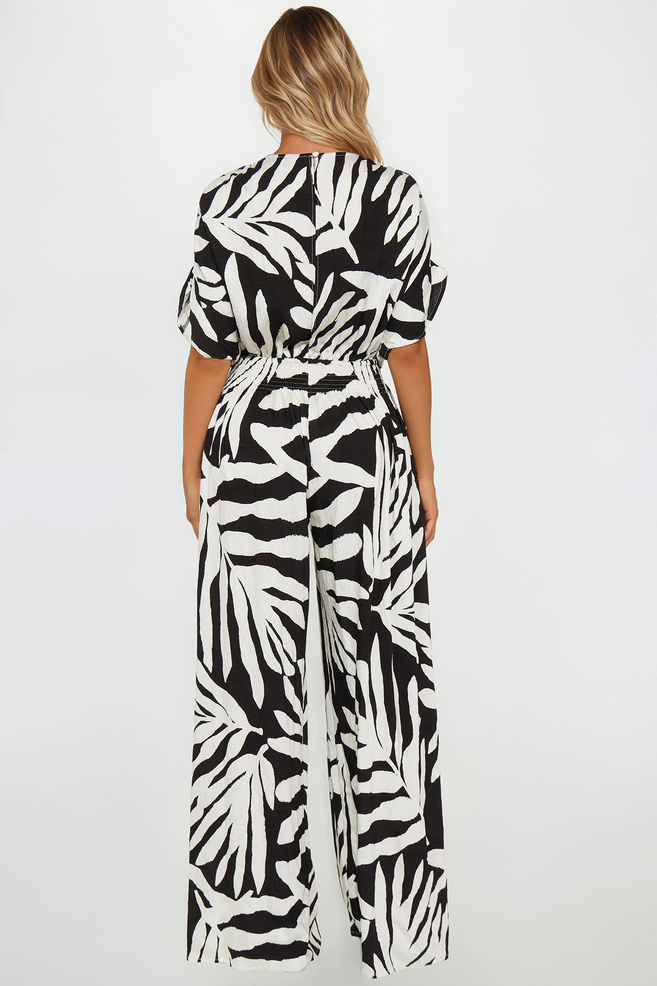 Secret Island Linen Jumpsuit - Black/combo - Image 3