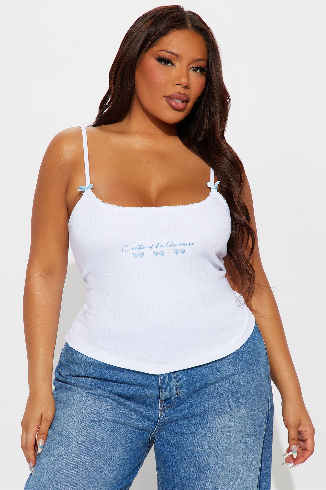 Center Of The Universe Bow Cami Top - Ivory - Image 4