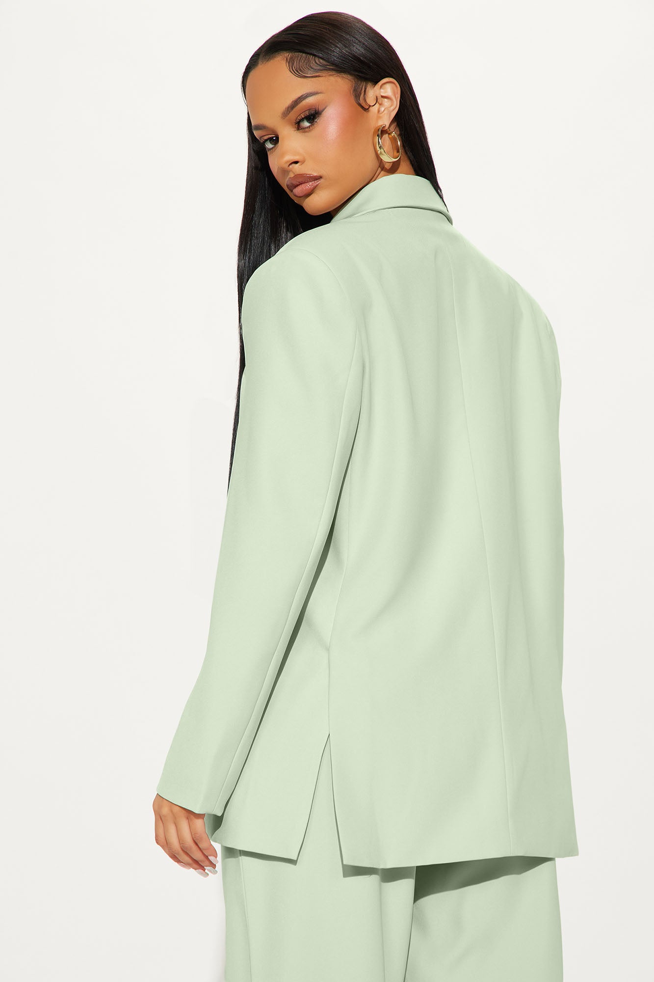 Said Something Oversized Blazer - Mint - Image 3