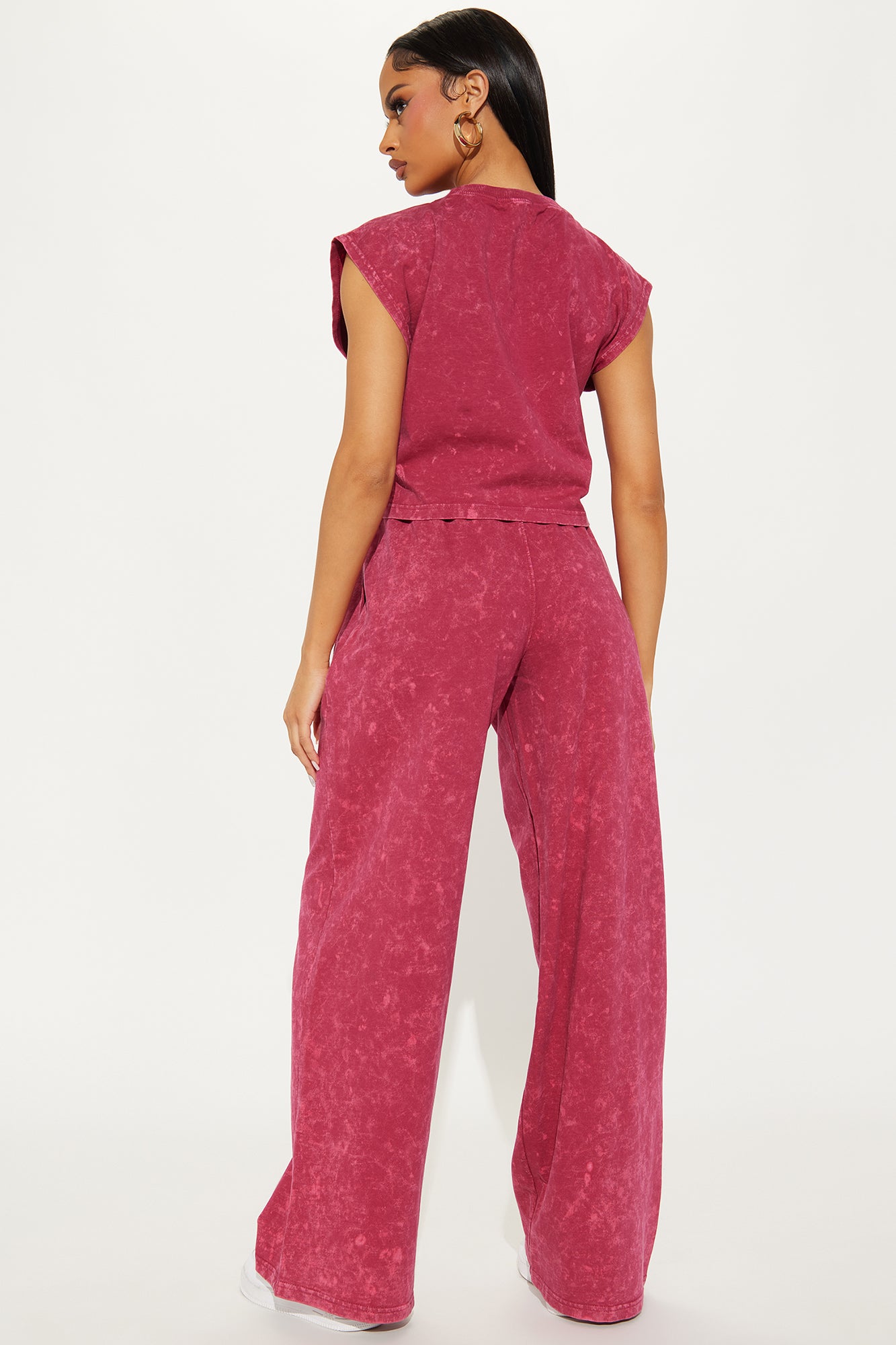Adelle Lounge Pant Set - Magenta - Image 4