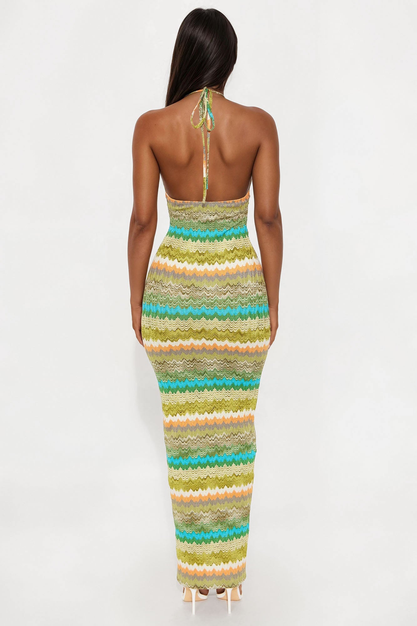Beach Bum Crochet Maxi Dress - Green/combo - Image 3