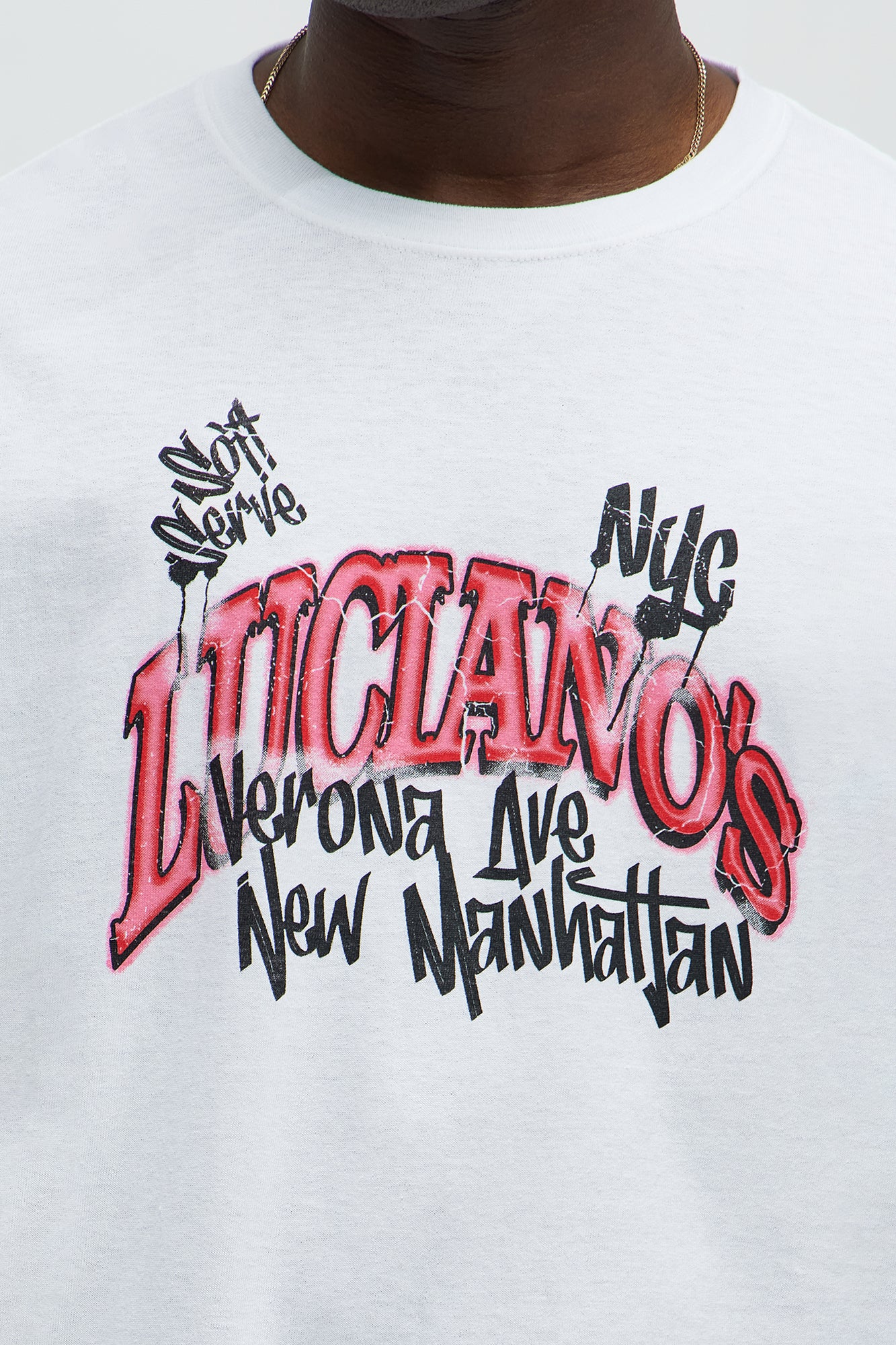 Luciano's NYC Short Sleeve Tee - White - Image 3
