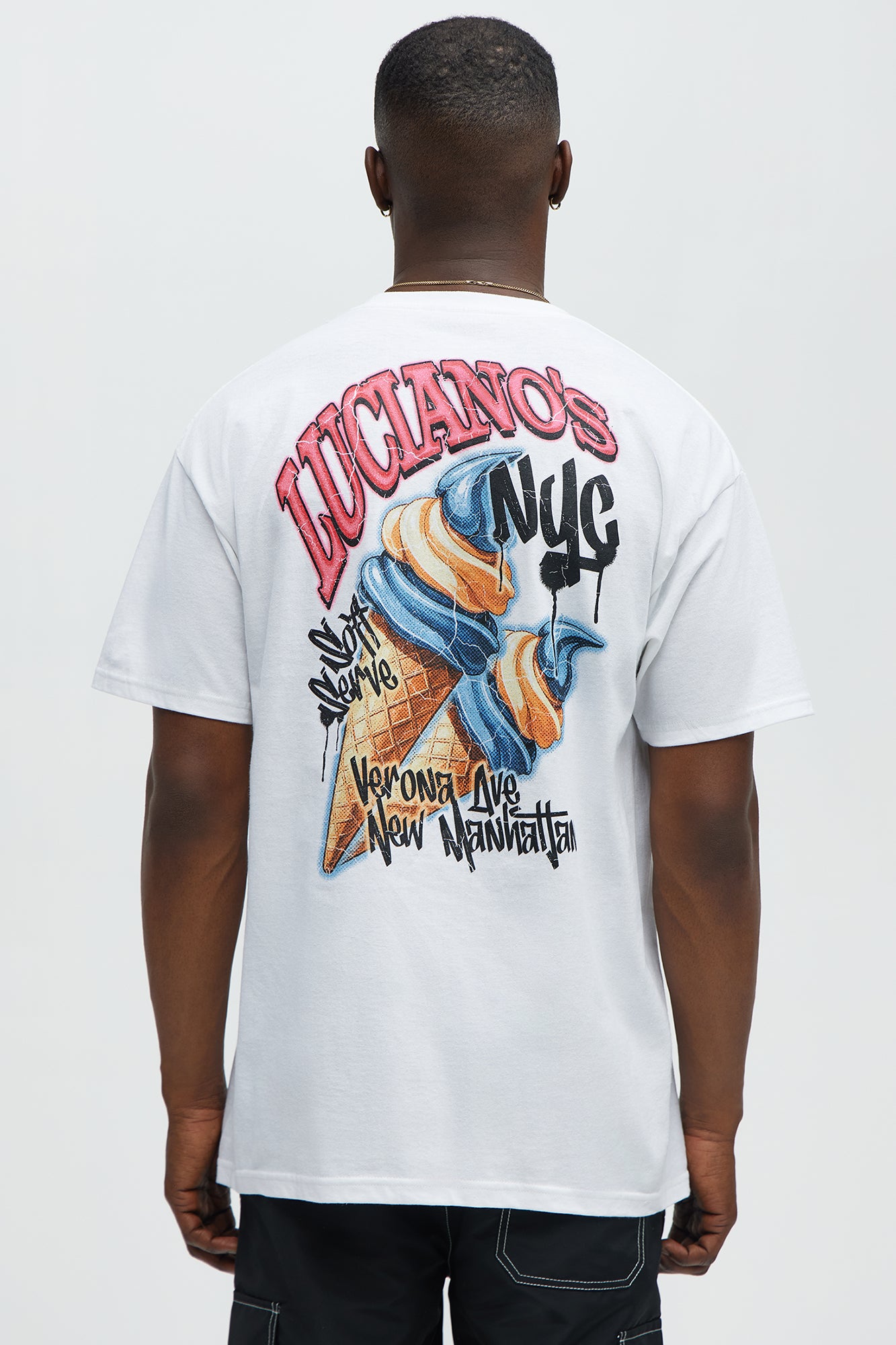 Luciano's NYC Short Sleeve Tee - White - Image 4