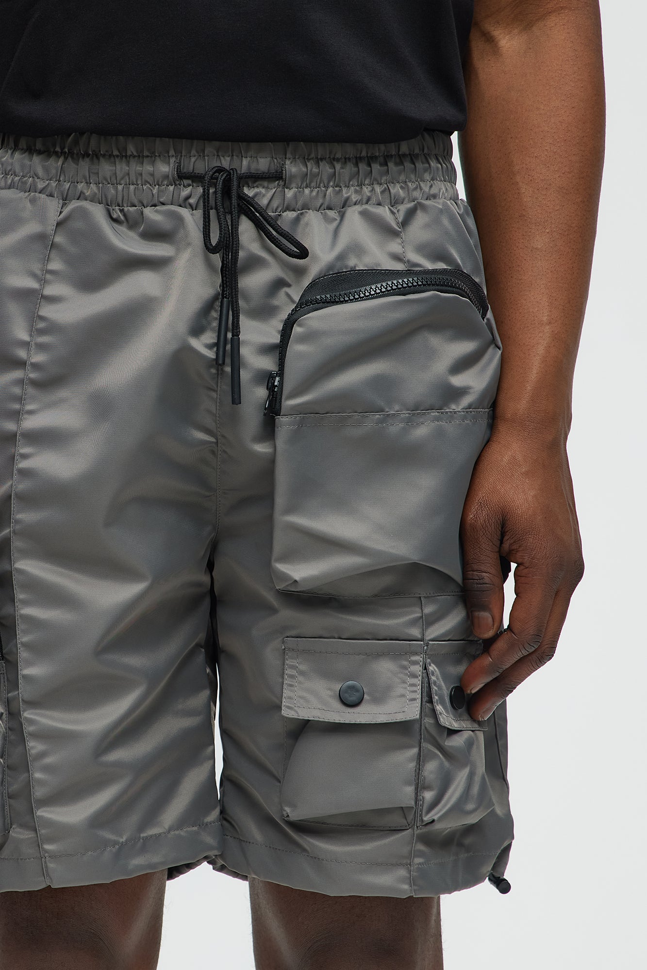 Called It Nylon Cargo Short - Grey - Image 3
