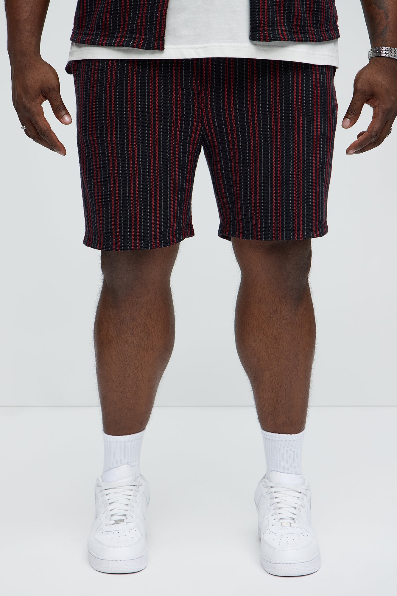 Colt Drawstring Striped Shorts - Burgundy/combo - Image 5