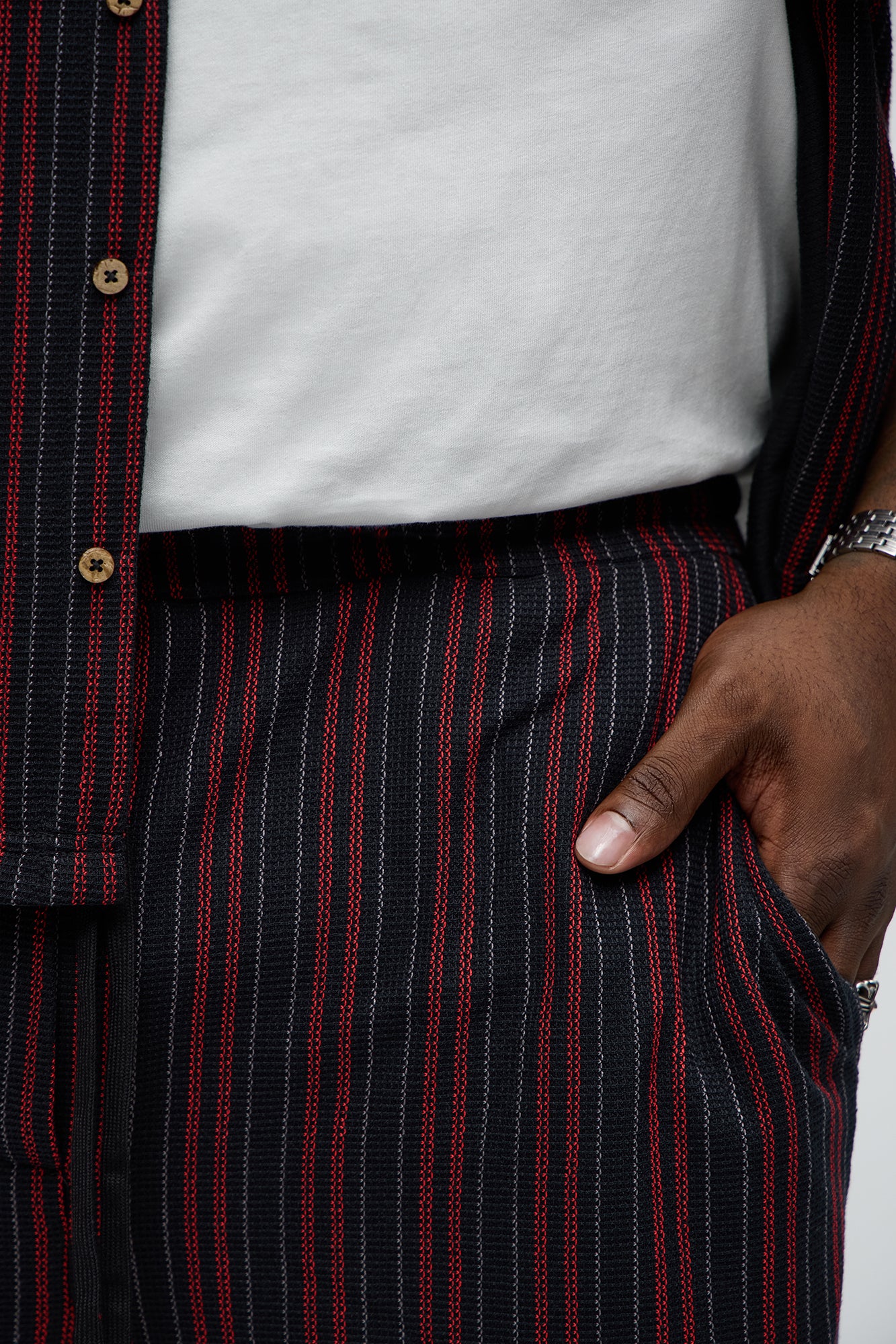 Colt Drawstring Striped Shorts - Burgundy/combo - Image 7