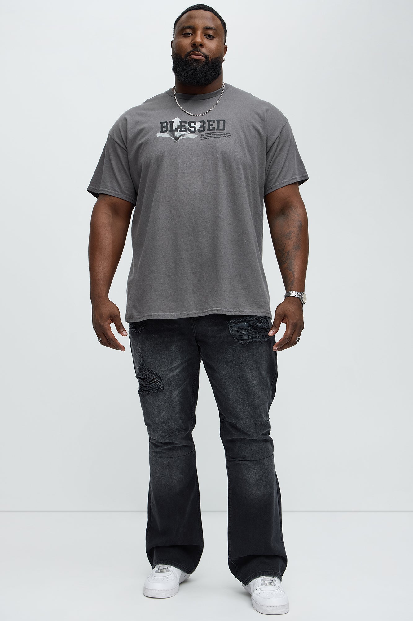 Blessed And Growing Short Sleeve Tee - Charcoal - Image 7