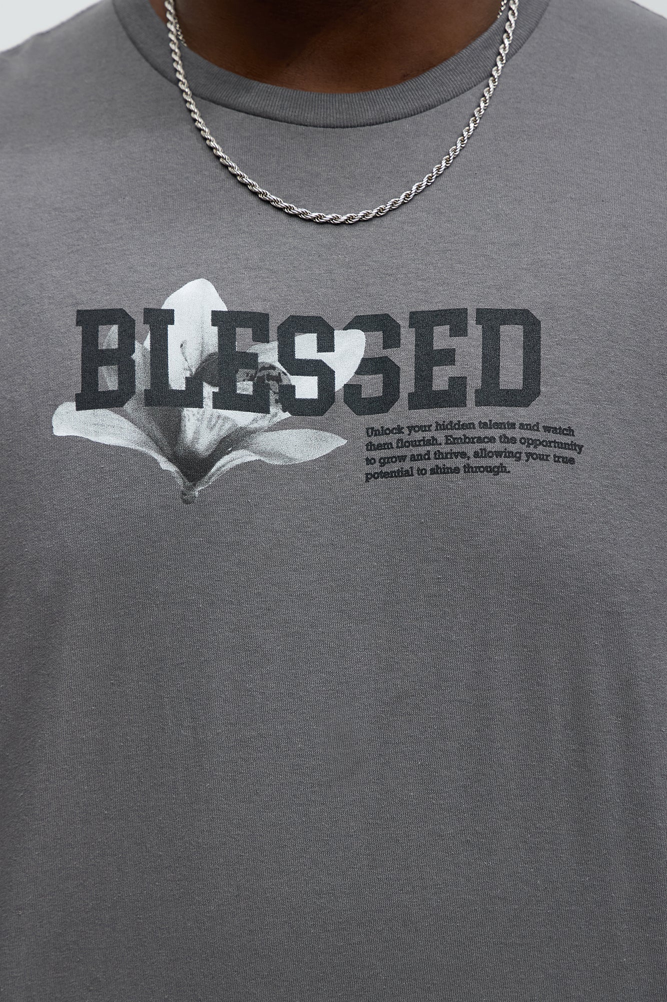 Blessed And Growing Short Sleeve Tee - Charcoal - Image 8
