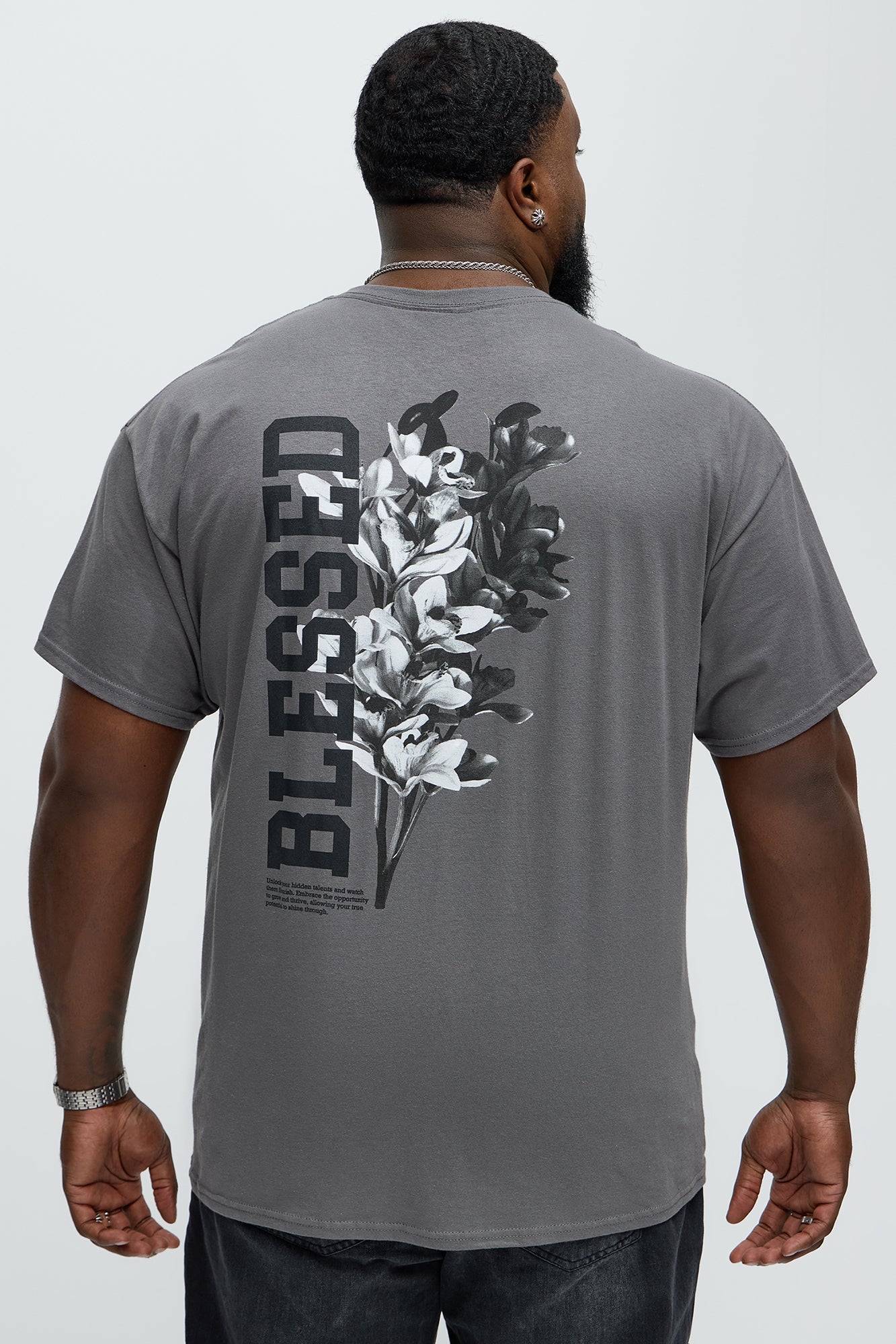 Blessed And Growing Short Sleeve Tee - Charcoal - Image 6