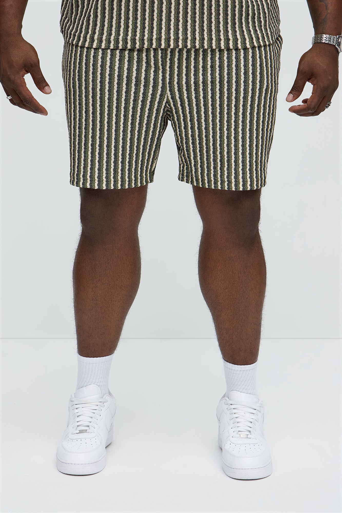 Timberland Drawstring Zig Zag Shorts - Black/Green - Image 5