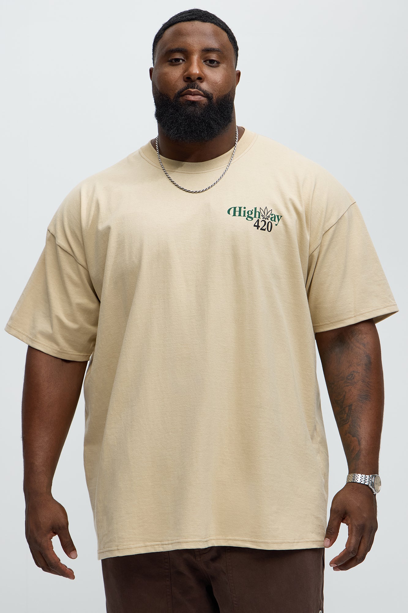 Light Up The World Oversized Short Sleeve Tee - Sand - Image 6