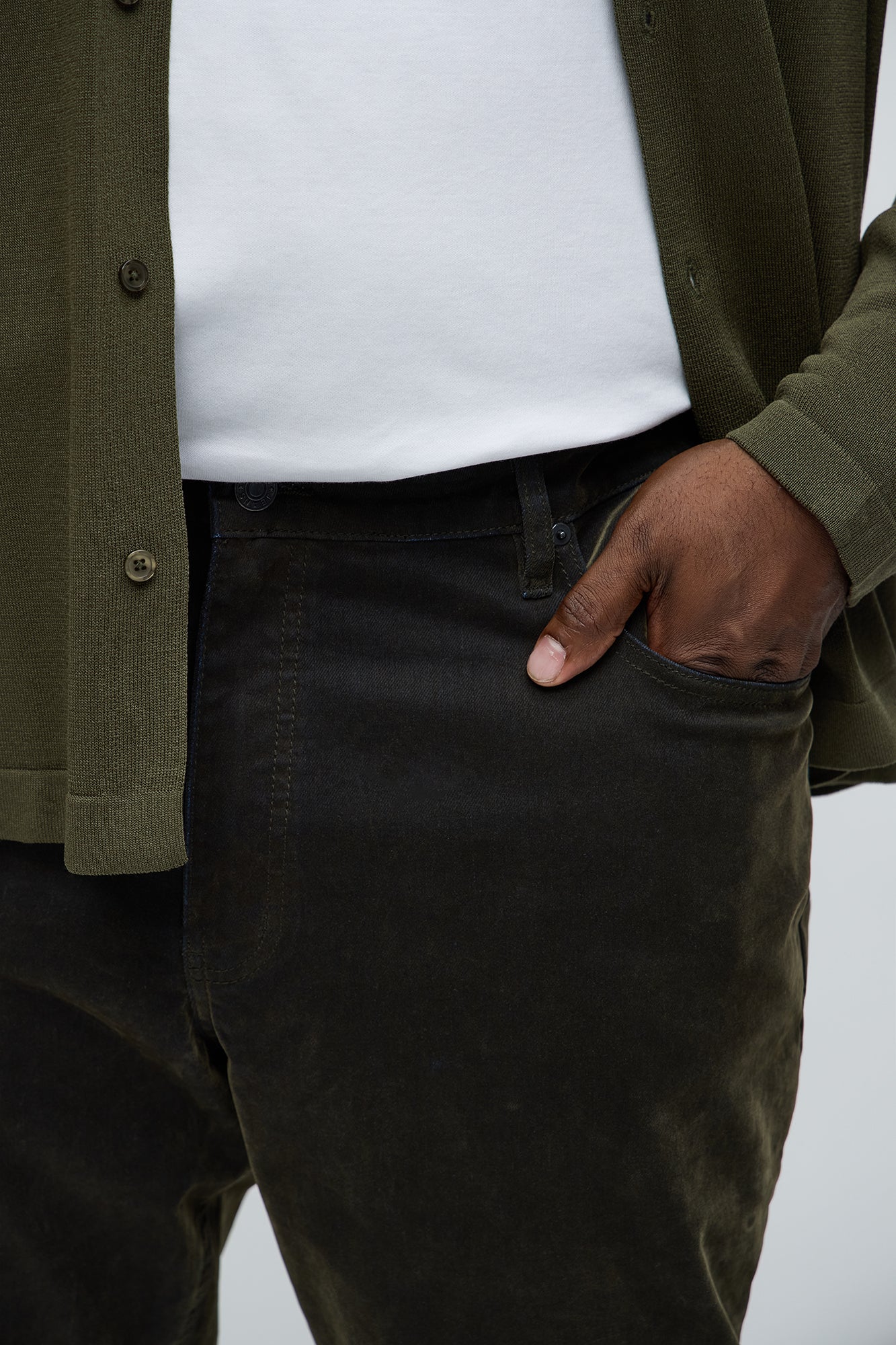 What The Flock Slim Jeans - Olive - Image 7