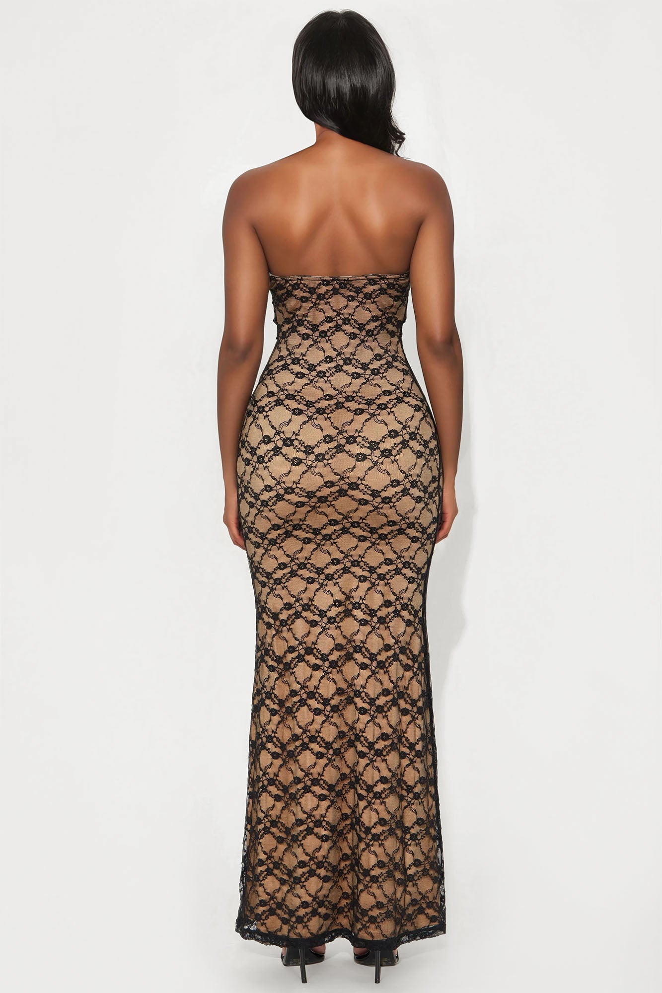 Mikayla Lace Maxi Dress - Black - Image 3